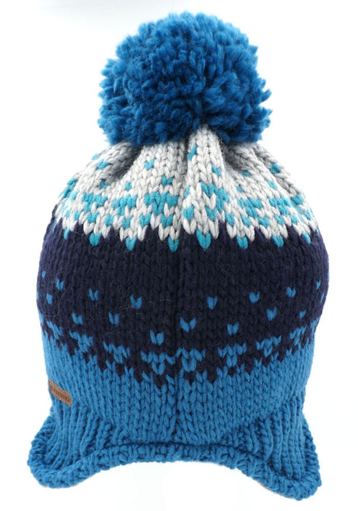MAXIMO Strickmütze, Inkamütze mit Grobstrickmuster und Pompon