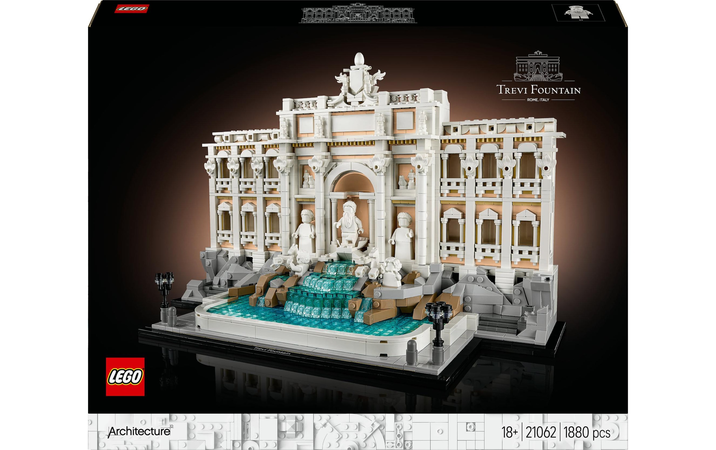 LEGO® Spielbausteine »Architecture Trevi-Brunnen 21062«, (1880 St.)