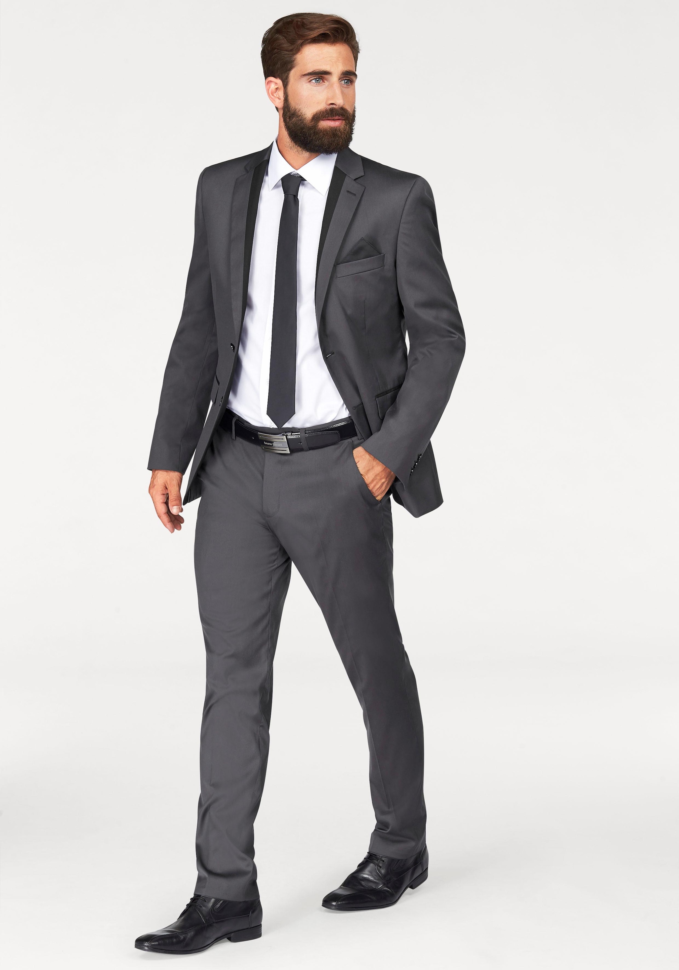 Bruno Banani Krawatte Set, mit Einstecktuch, 2 Stk. inklusive Einstecktuch