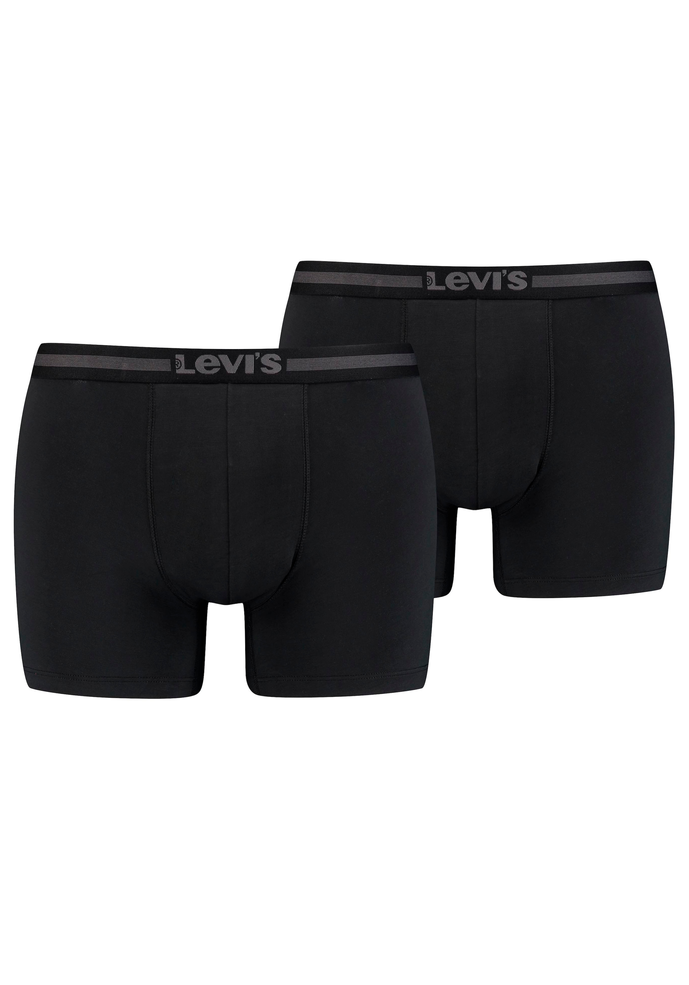 Levi's® Boxershorts »LEVIS MEN TENCEL BOXER BRIEF 2P« Packung, 2er Pack, 2 Stk. mit breitem Logobund