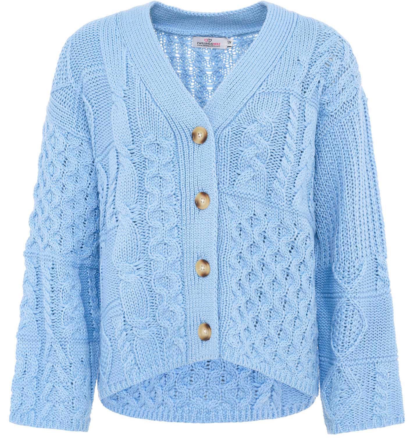 Cardigan »"Zopfstrick"«, "Zopfstrick" mit Knopfleiste und Wollanteil