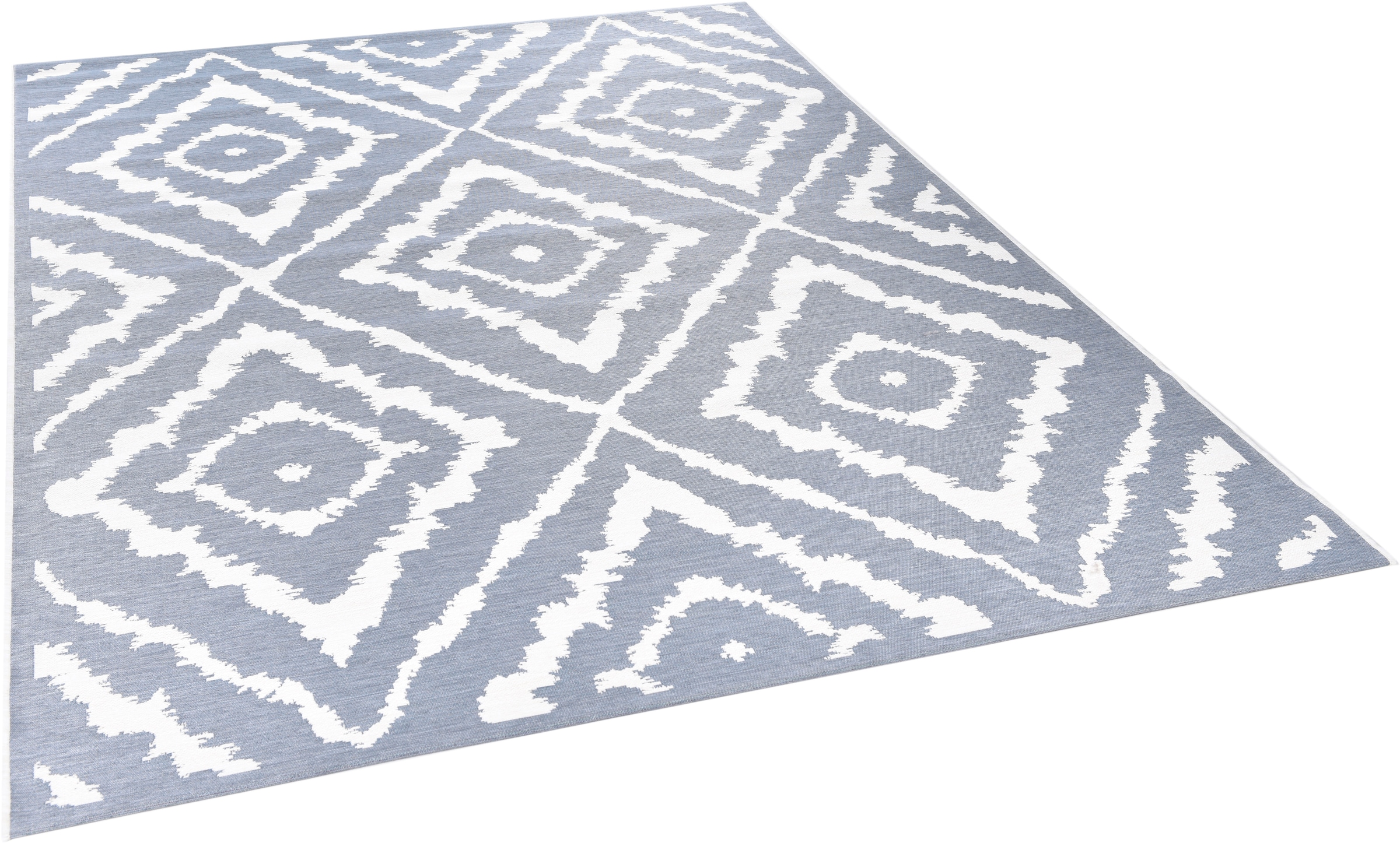 TOM TAILOR HOME Teppich »Garden Pattern«, rechteckig, 3 mm Höhe, Flachgewebe, modernes Rauten Design, In- und Outdoor geeignet
