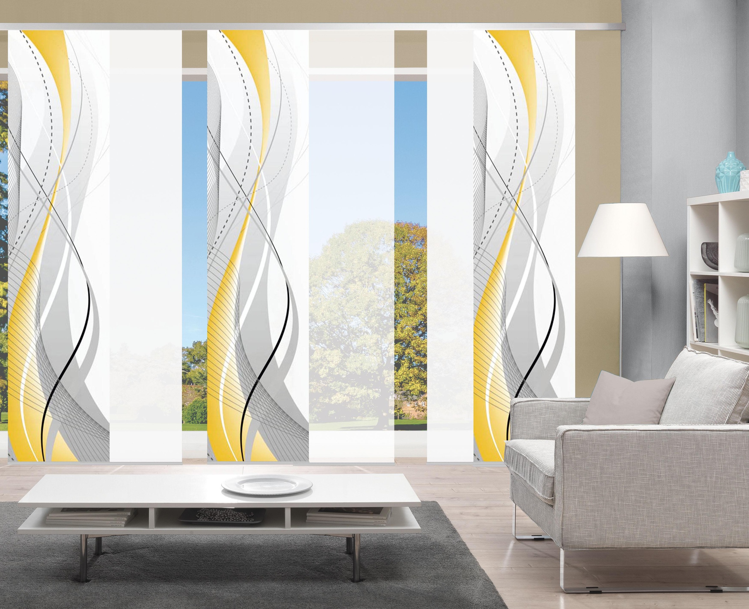 HOME WOHNIDEEN Schiebegardine »CARLISLE 6ER SET« Paneelwagen 6 Stk. tlg. HxB: 245x60