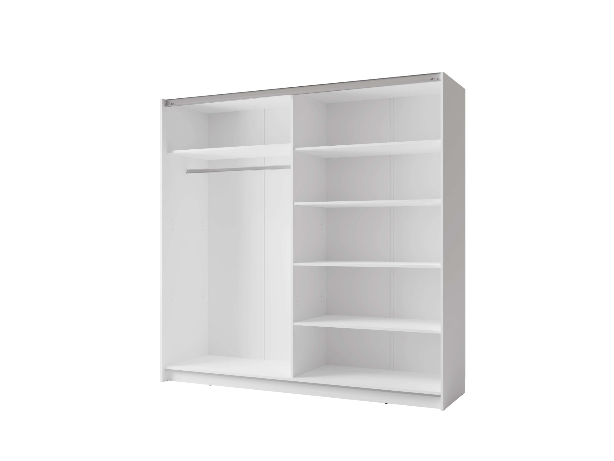 Home affaire Kleiderschrank »Kleiderschrank Fresno mit 5 Einlegeböden, Spiegel und Kleiderstange«, Garderobe mit 2 Schwebetüren, B/H/T 150/207/62 cm