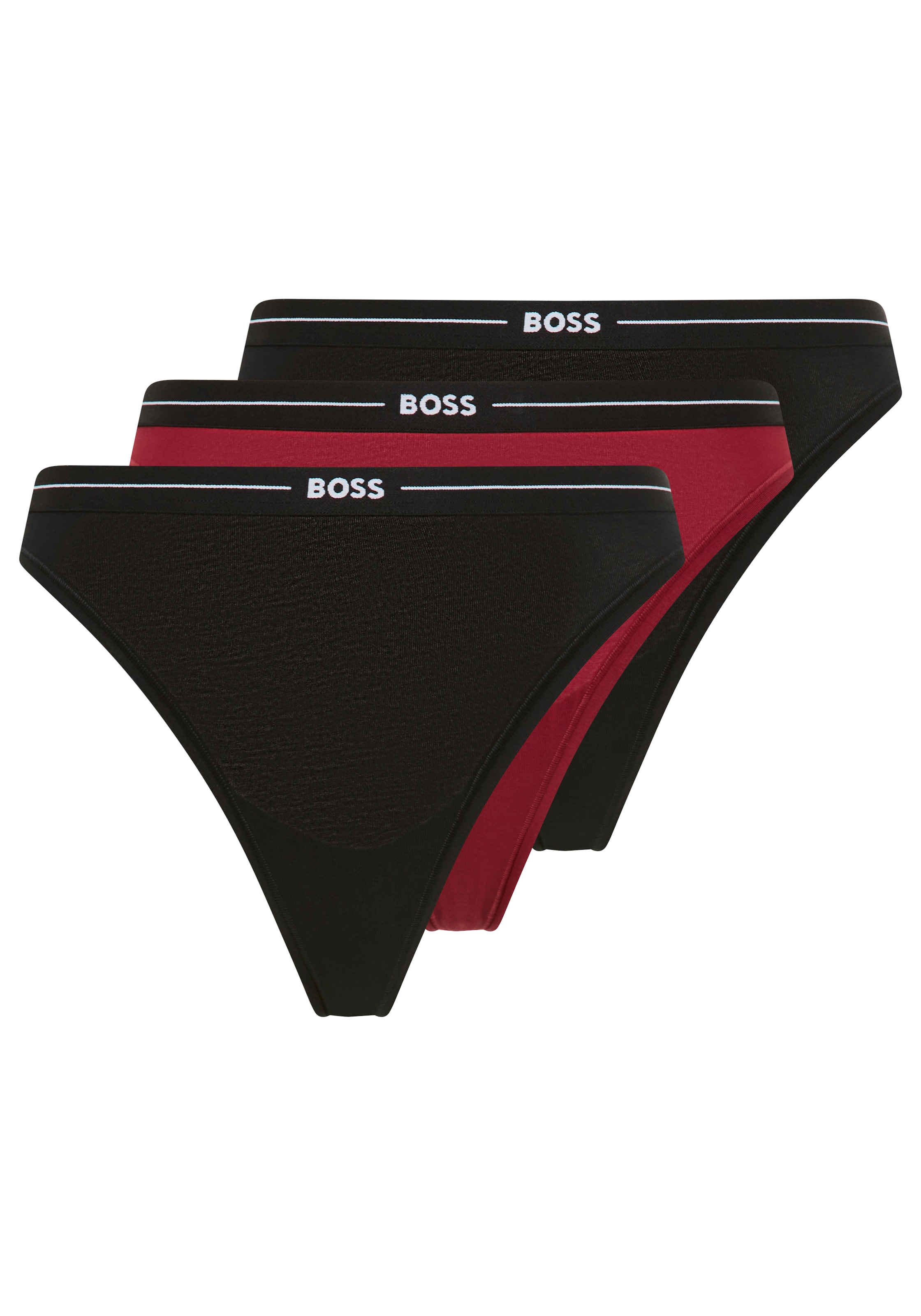 BOSS String »3P THONG« Packung, 3er, 3 Stk. mit BOSS Logobund