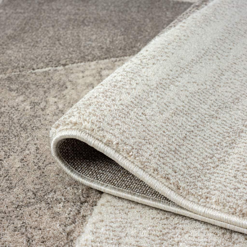 Carpet City Teppich »BONITO 9053«, rechteckig, 11 mm Höhe, Läufer, Flachflor, Hochtief-Muster/ 3D-Effekt, Geo-Muster, Wohnzimmer