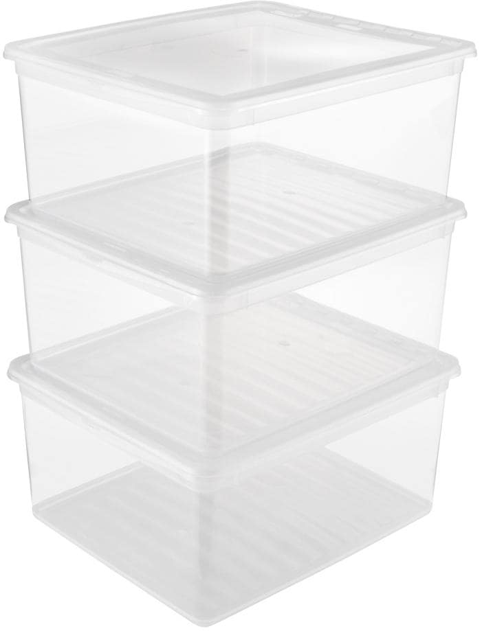 keeeper Aufbewahrungsbox »bea, clearbox mit Air Control-System«, (Set, 3 St.), 3 x 18 l,...