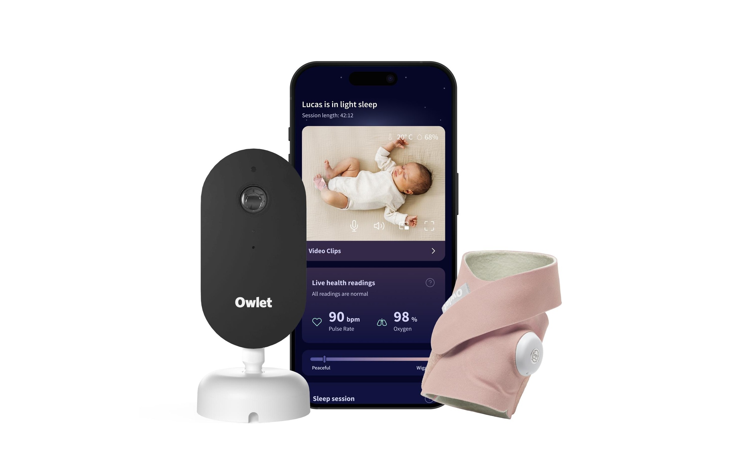 Video-Babyphone »Owlet Dream Duo 3 Dusty«