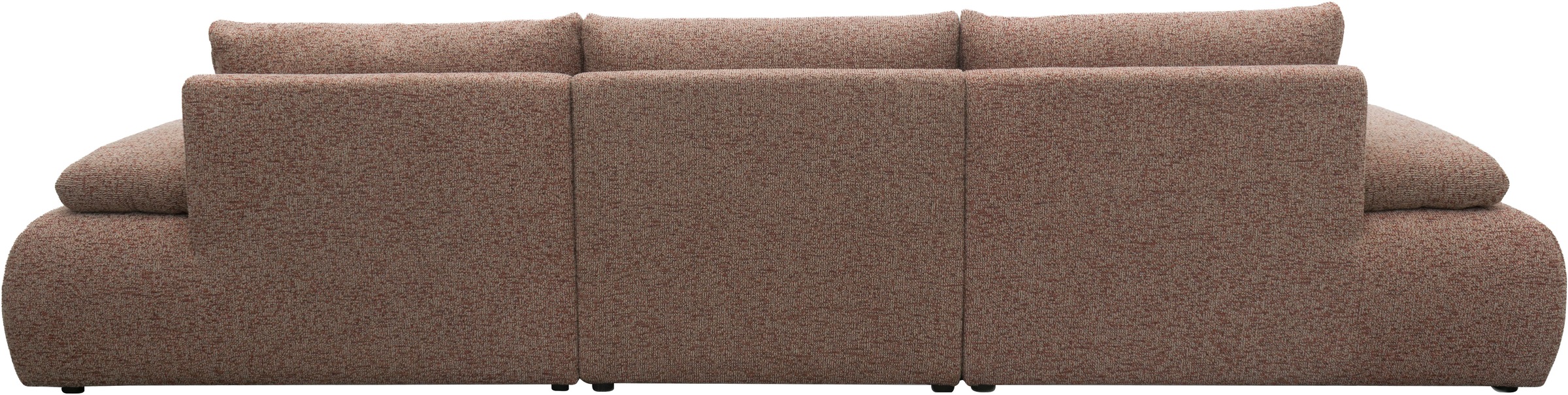 DOMO collection Big-Sofa »Évora Megasofa Breite 324 cm«, (3 St.), Federkern, inkl. Armlehnenverstellung, Struktur grob, rust