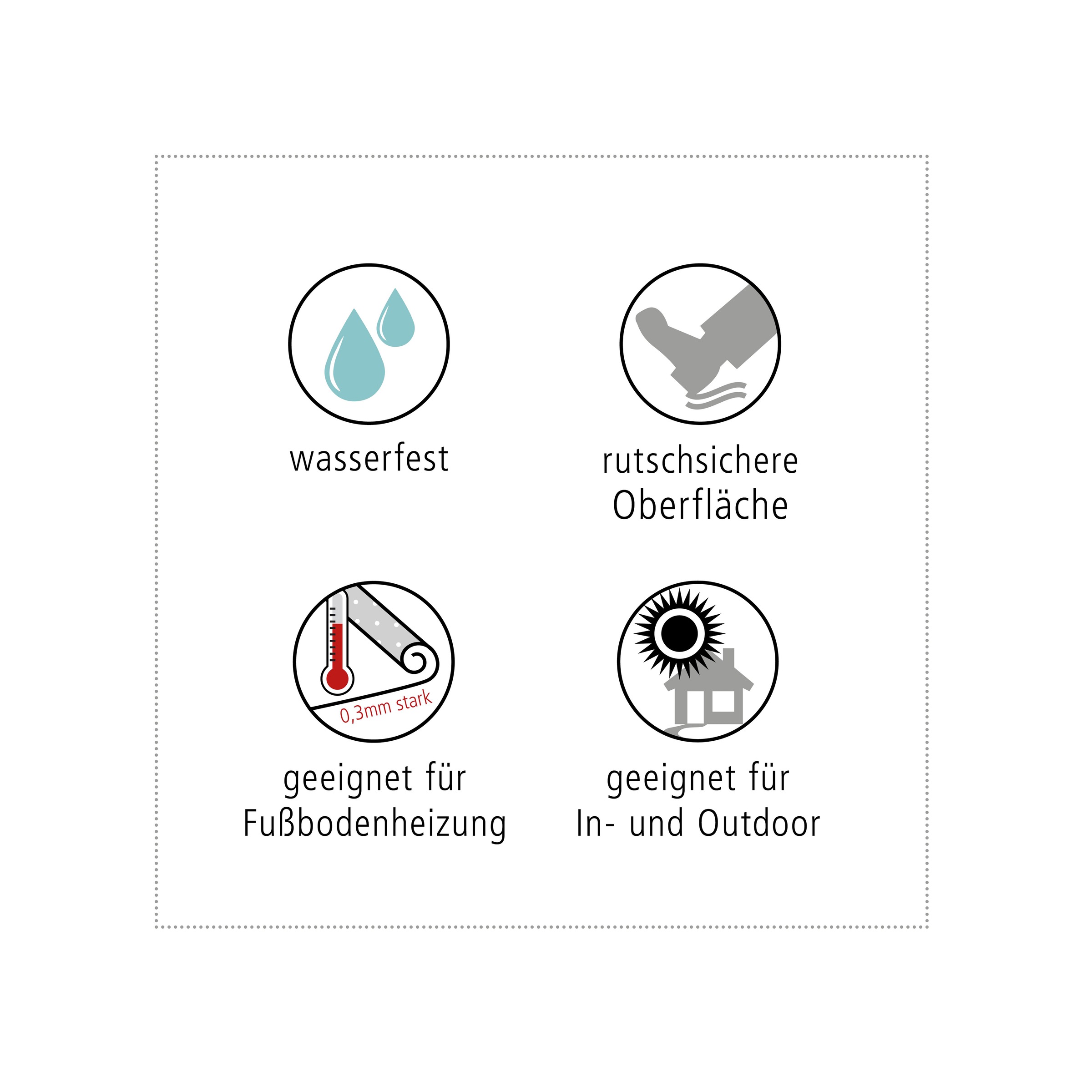 MySpotti Vinylteppich »buddy Elena«, rund, 0,5 mm Höhe, wasserfest und statisch haftend