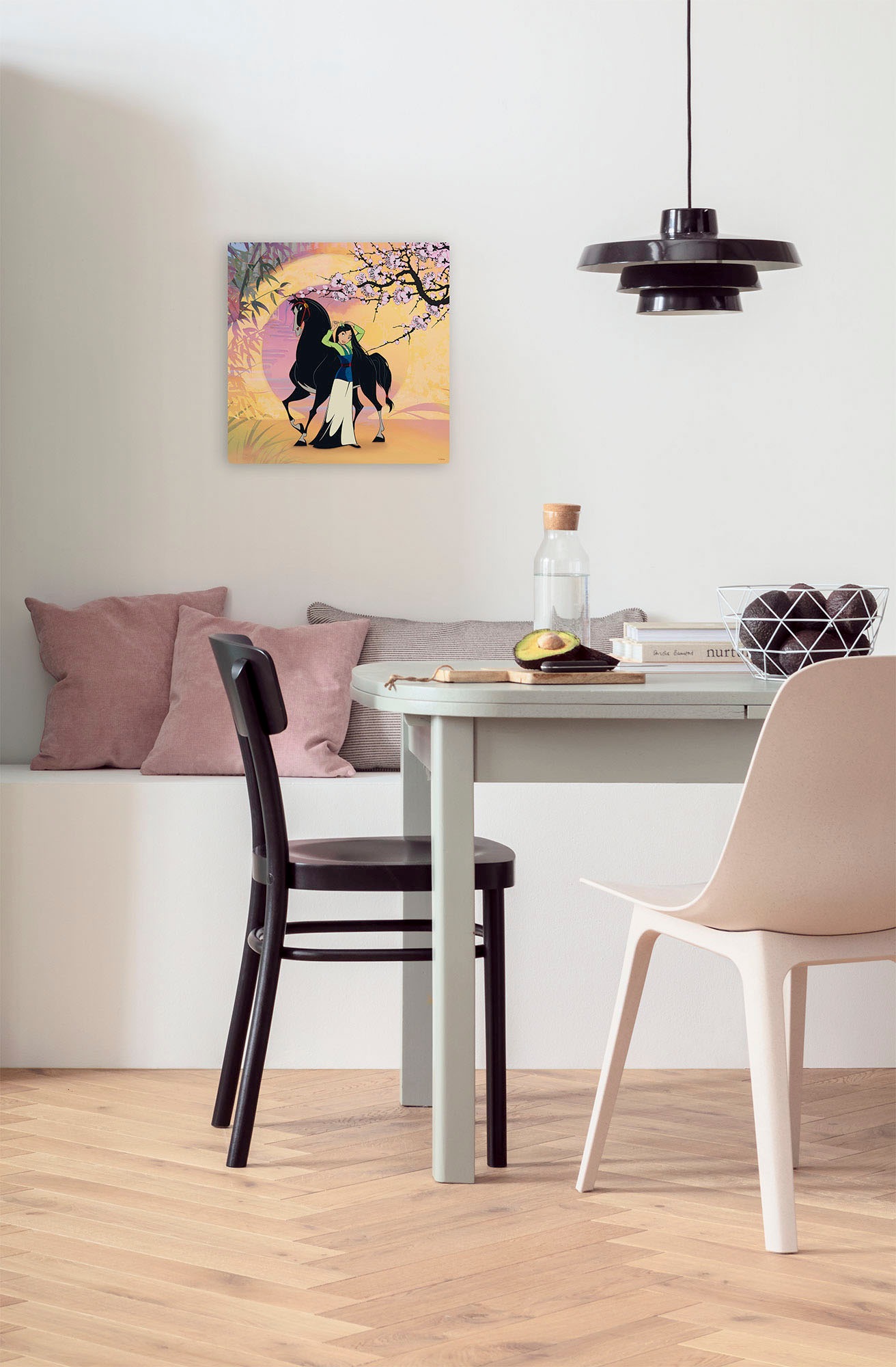 Komar Leinwandbild »Mulan with Kahn - Grösse 40 x 40 cm«, Disney, (1 St., 40 x 40 cm (Breite x Höhe), Keilrahmenbild mit Echtholzrahmen, Kinderzimmer