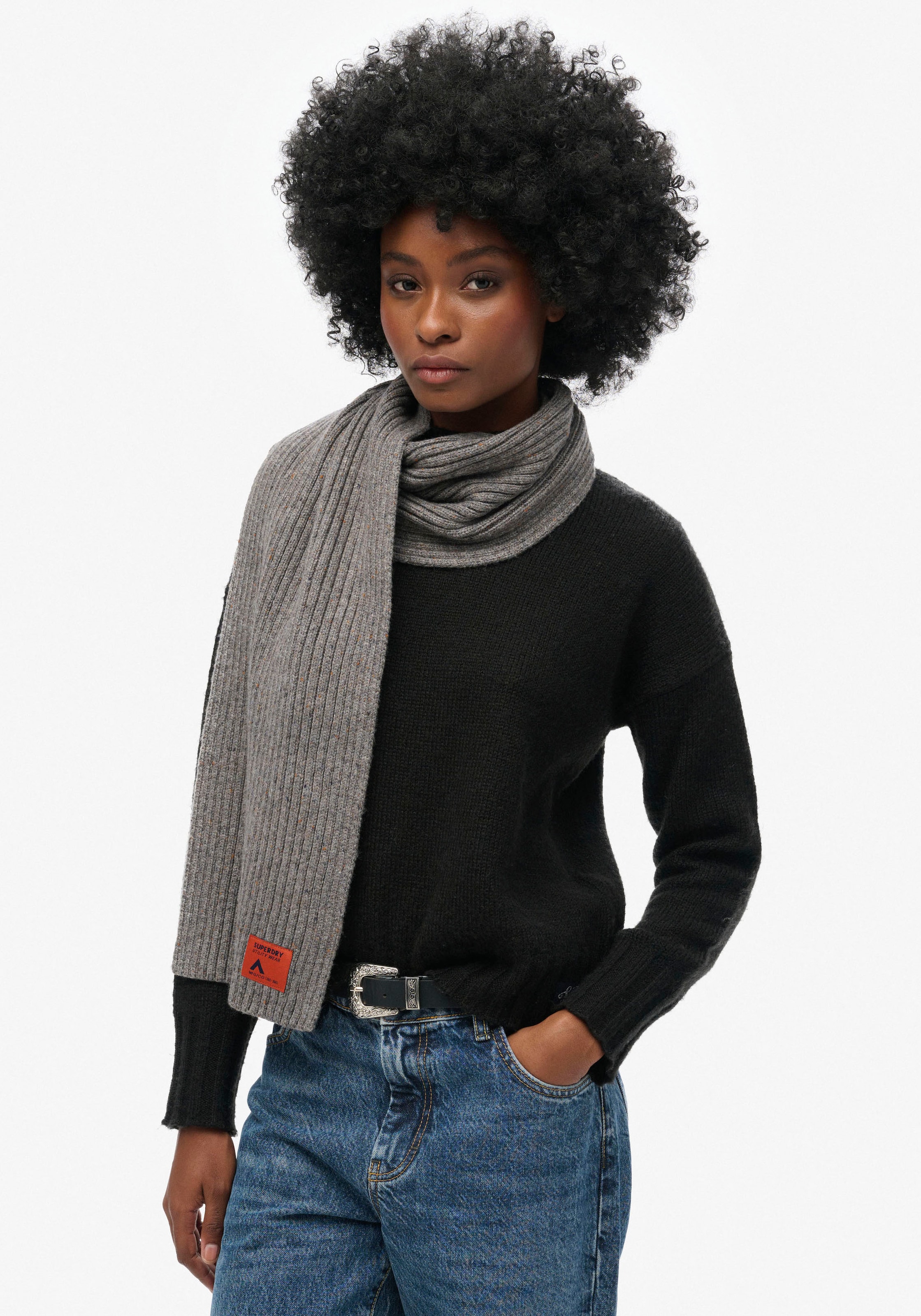 Superdry Strickschal »WORKWEAR NEP KNITTED SCARF«