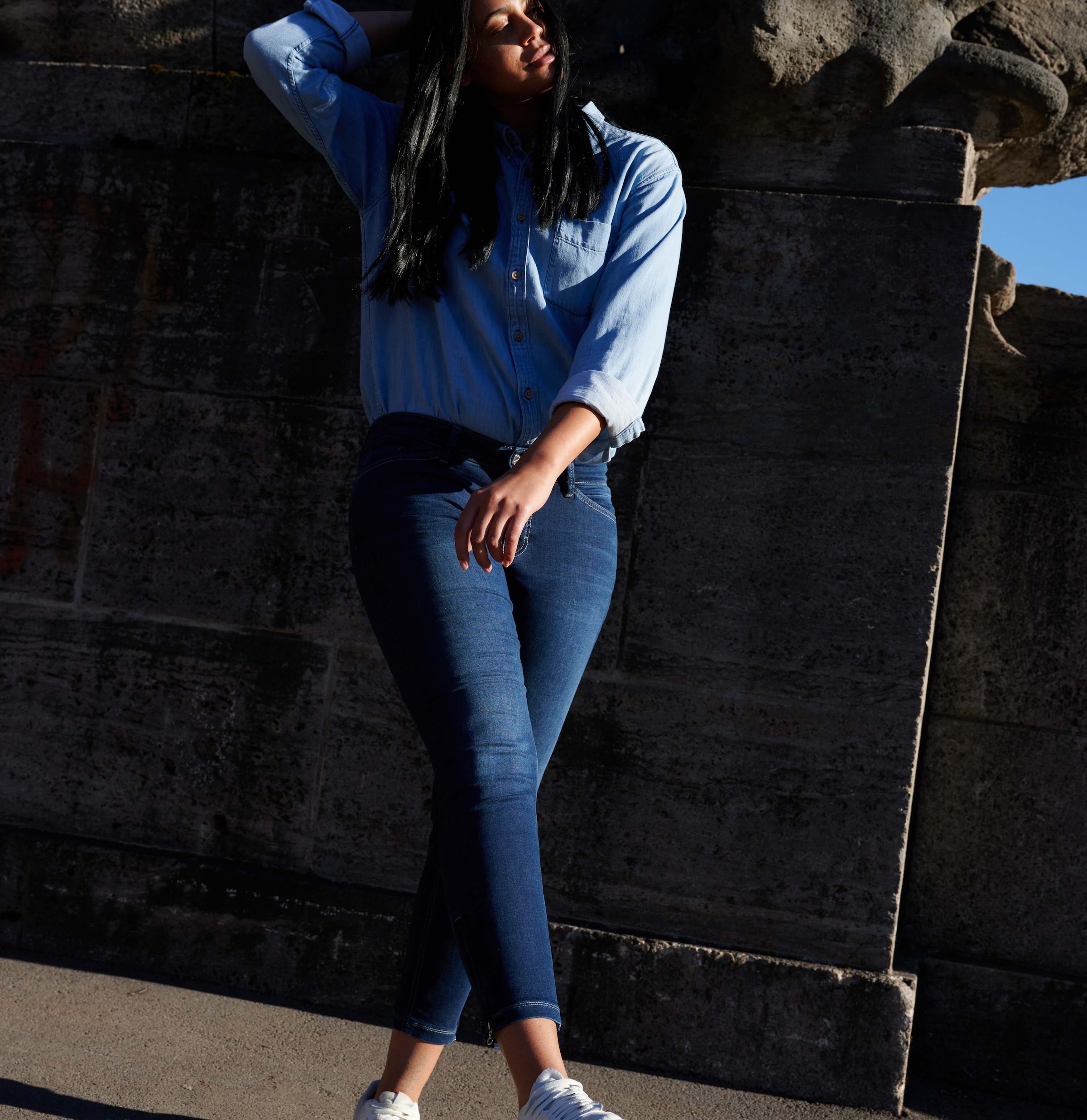 MAC 7/8-Jeans »Dream Chic«, verkürzte Form mit Reissverschluss