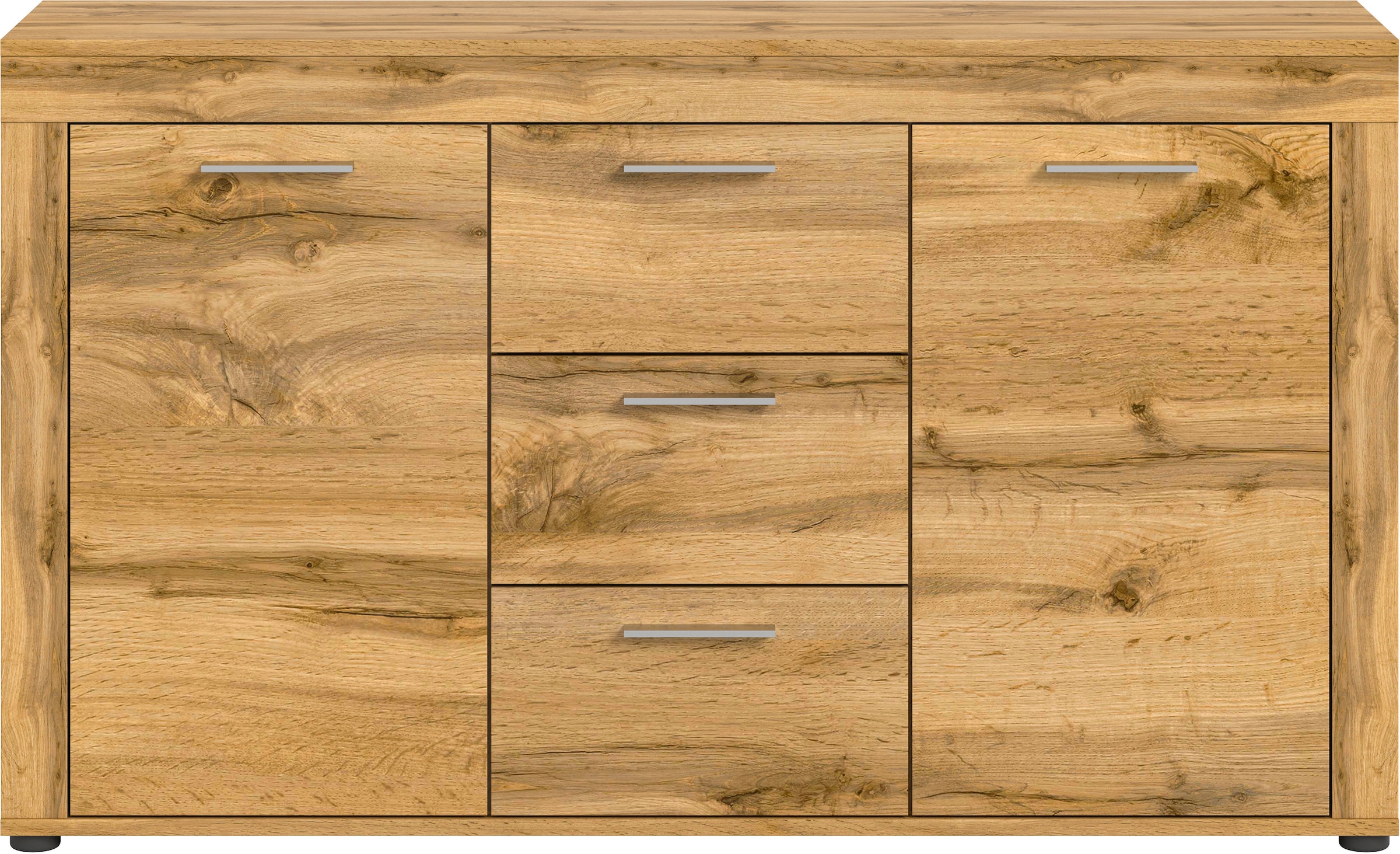 INOSIGN Sideboard »Aosta, Breite 125 cm, in verschiedenen Farbausführungen«, mit 2 Türen und 3 Schubkästen, Wohnzimmer, Kommode, Schrank