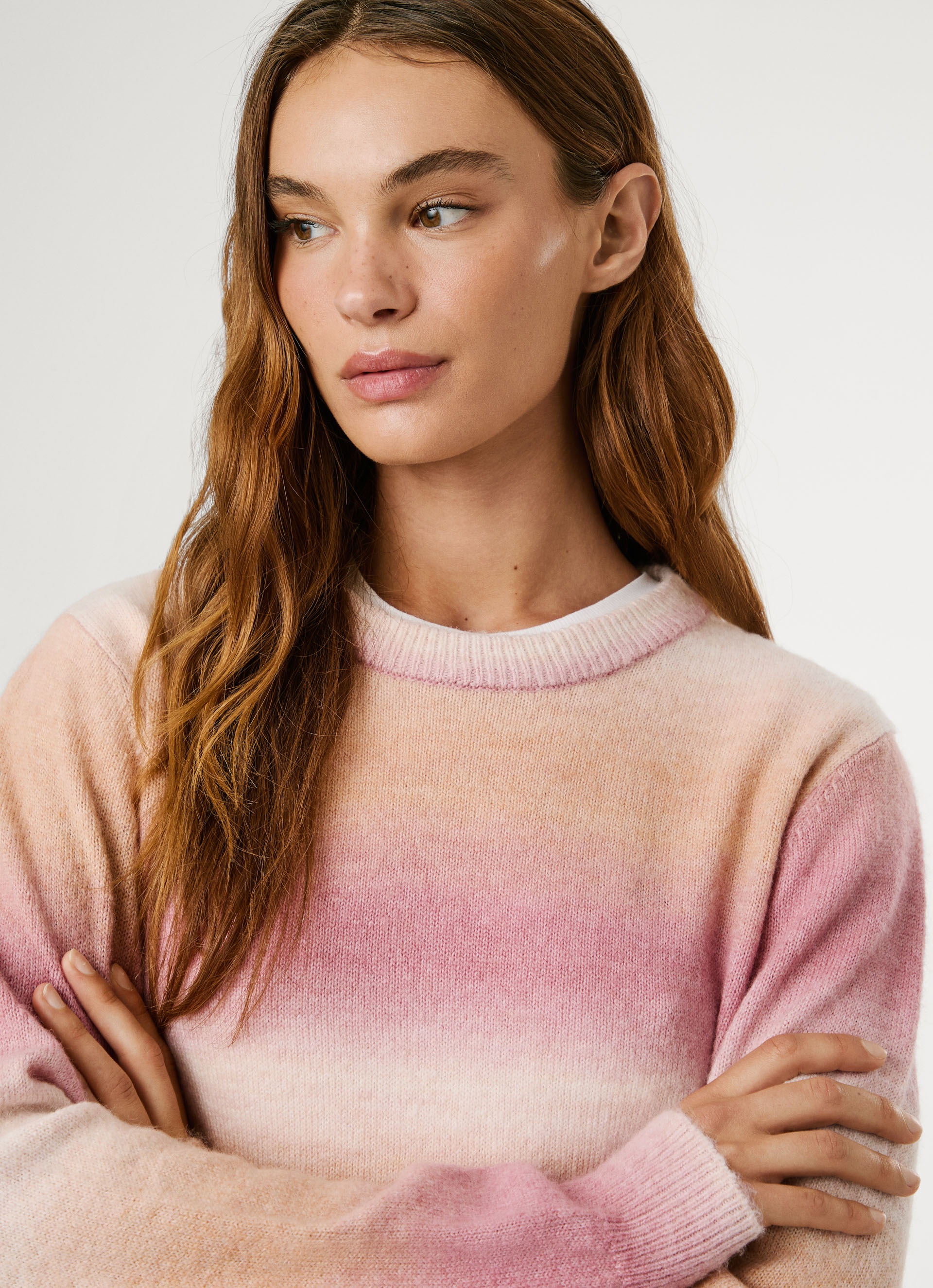 Pepe Jeans Strickpullover »COLOMBE CREW«, mit geripptem Rundhals