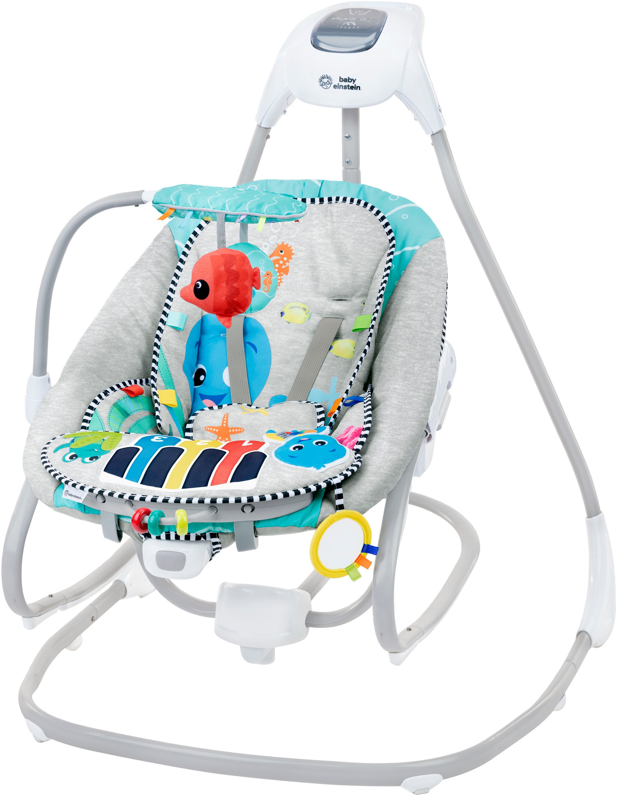 Baby Einstein Babywippe »Kick to It 4-in-1 Musical Swing & Rocker« bis 9 kg mit Sound-Effekt