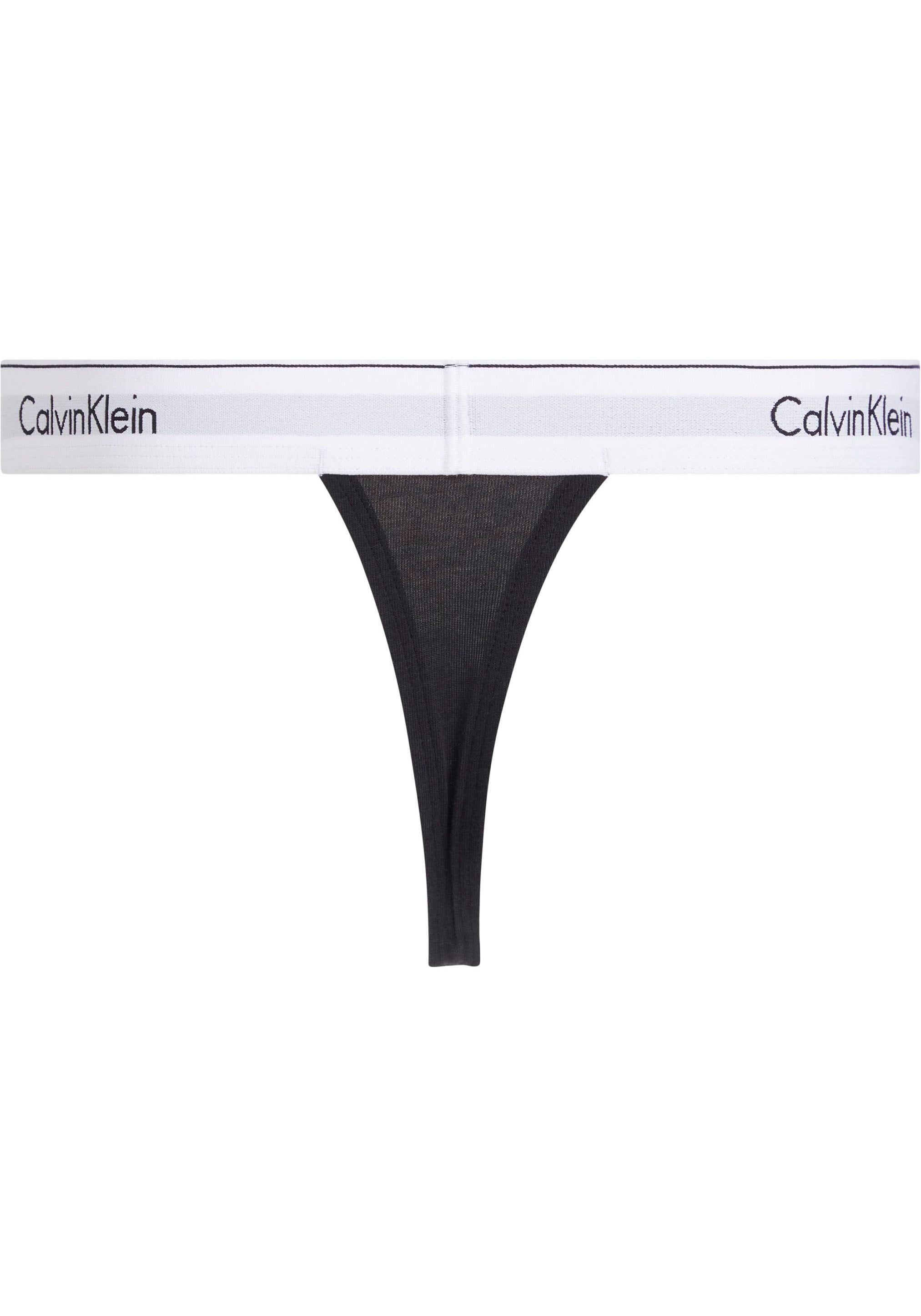 ❤ Calvin Klein St., bestellen (Packung, im 3er-Pack), 3PK«, 3 T-String Shop »THONG Jelmoli-Online Logo-Elastikbund mit