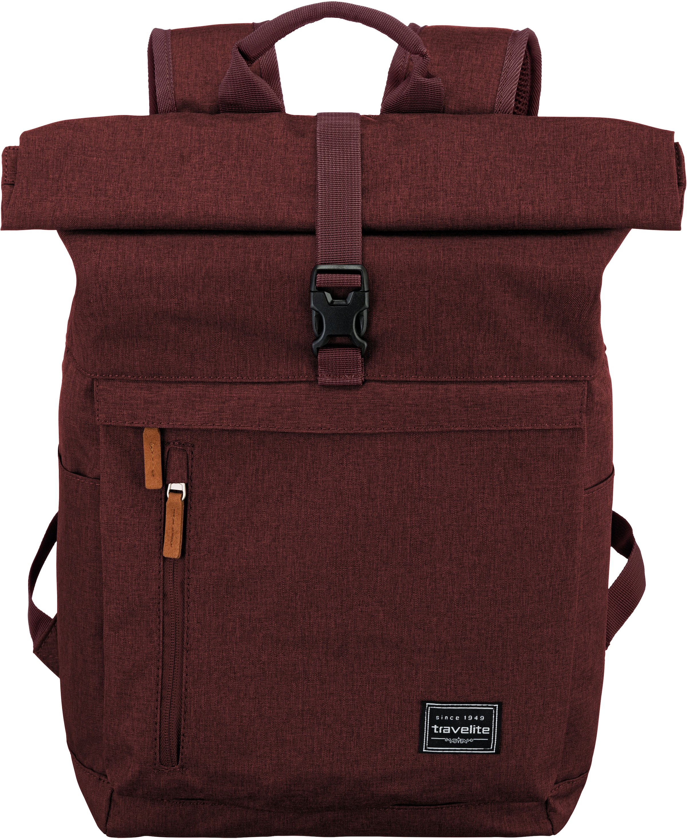 Laptoprucksack »BASICS Rollup, bordeaux«, Freizeitrucksack Arbeitsrucksack...