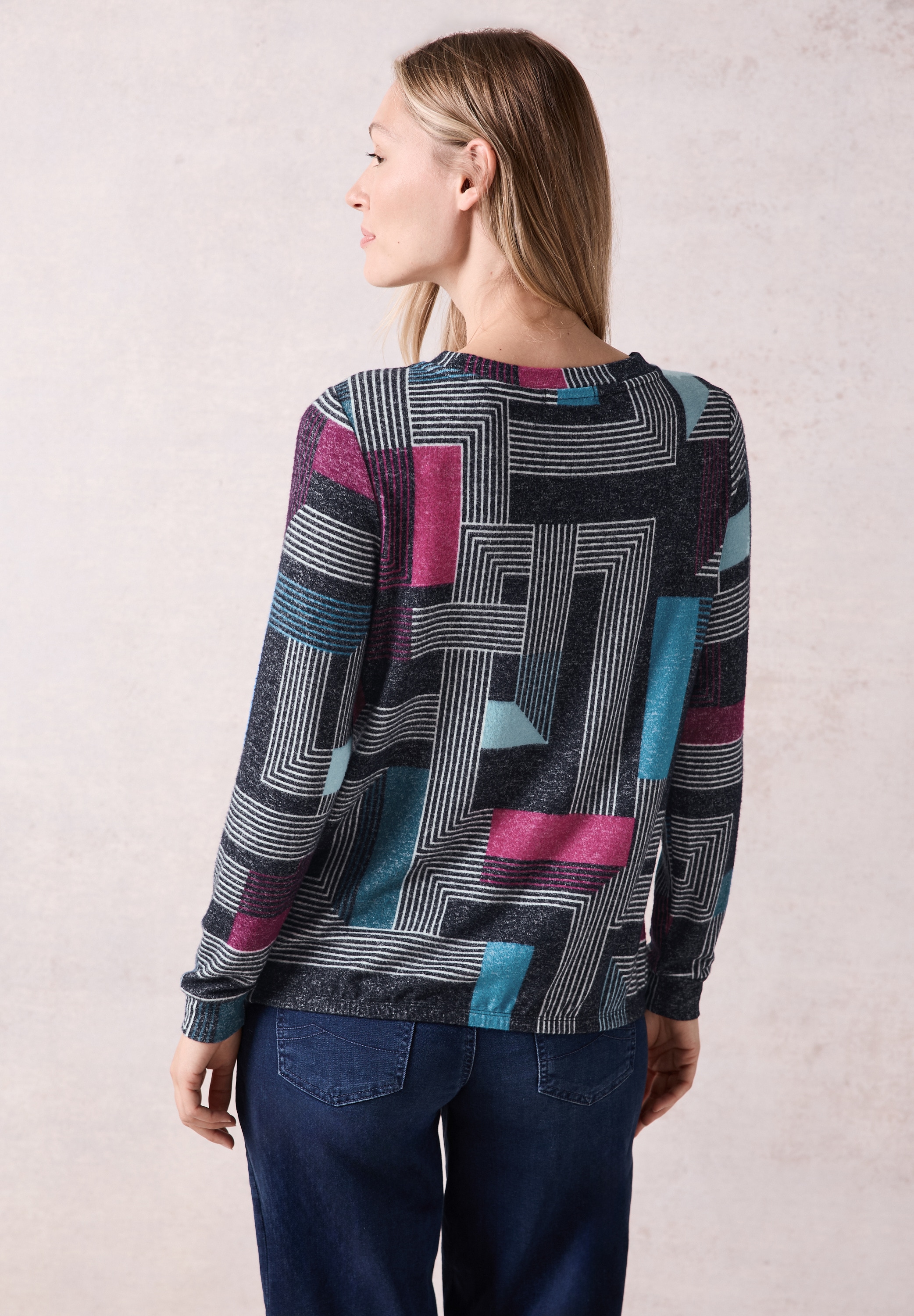 Cecil Langarmshirt, mit All-Over Print