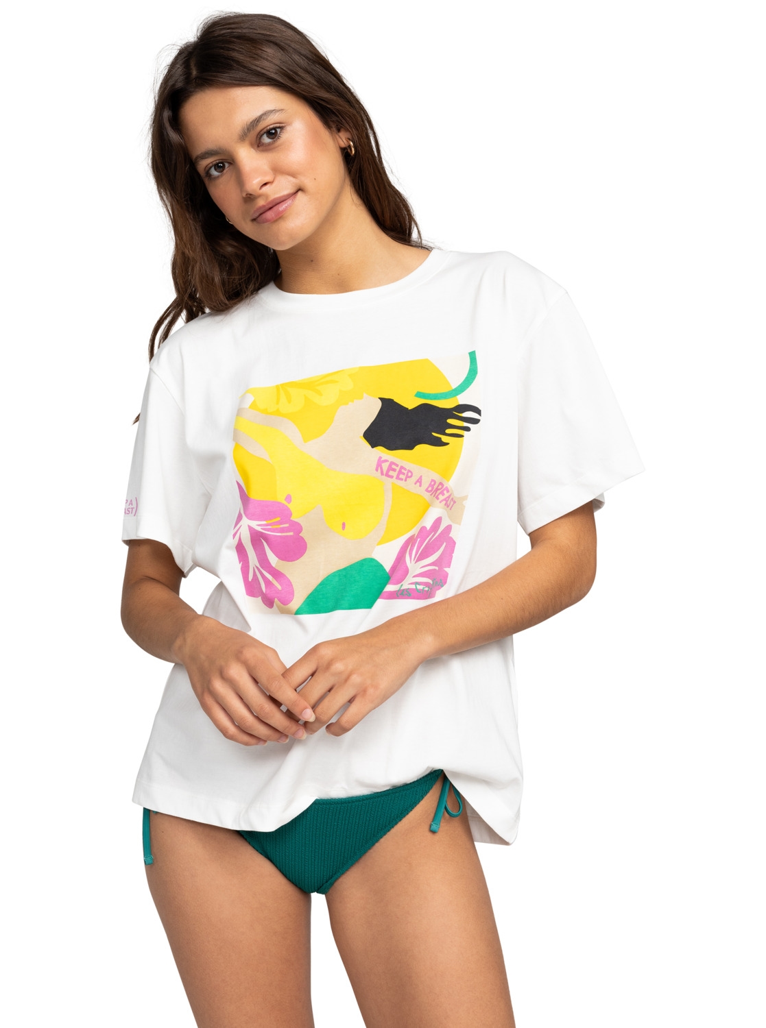 Roxy Oversize-Shirt »Keep A Breast Day«