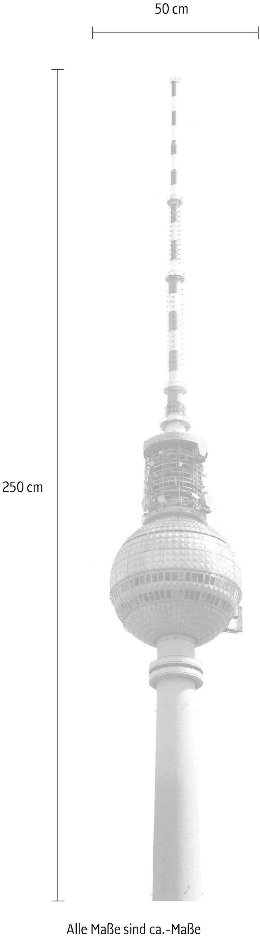 Komar Vliestapete »Digitaldruck Vlies - Fernsehturm - Grösse 50 x 250 cm«, bedruckt, Wohnzimmer, Schlafzimmer