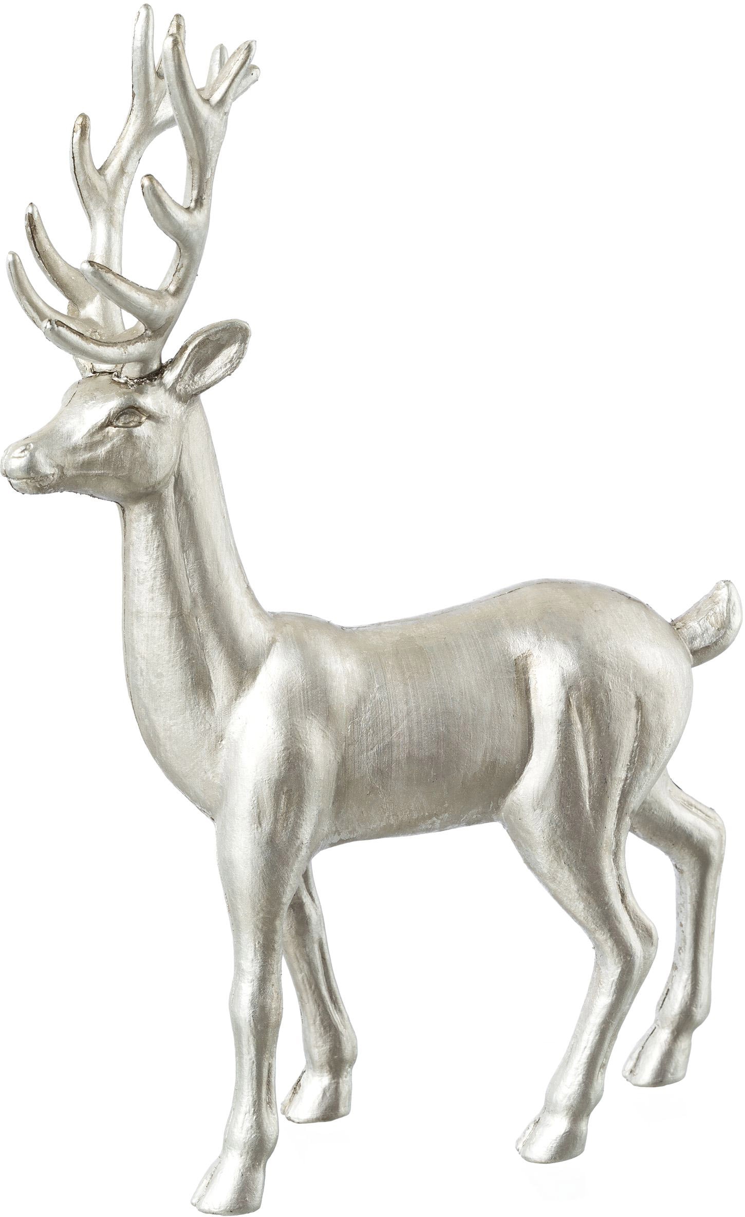 Creativ deco Weihnachtsfigur »Hirsch, Weihnachtsdeko«, in Antik-Silber