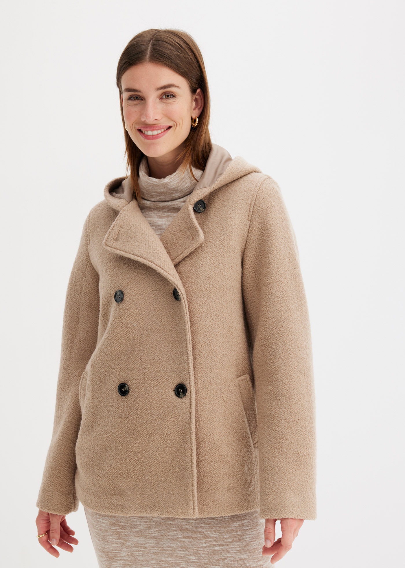 bonprix Cabanjacke Cabanjacke aus kuscheligem Bouclé