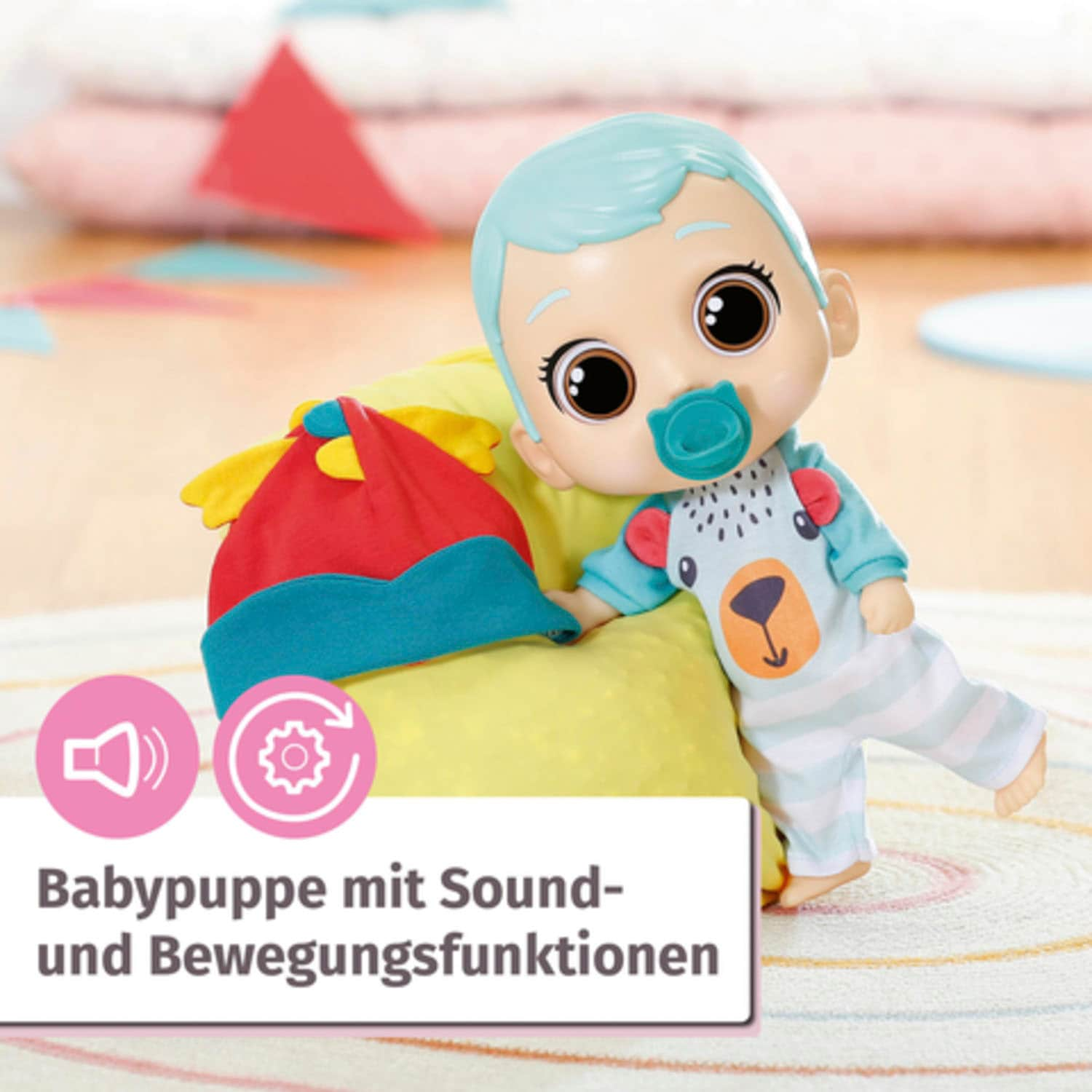 Zapf Creation® Babypuppe »Chou Chou Baby, Blau«, mit Soundeffekten und limitiertem Schlafanzug