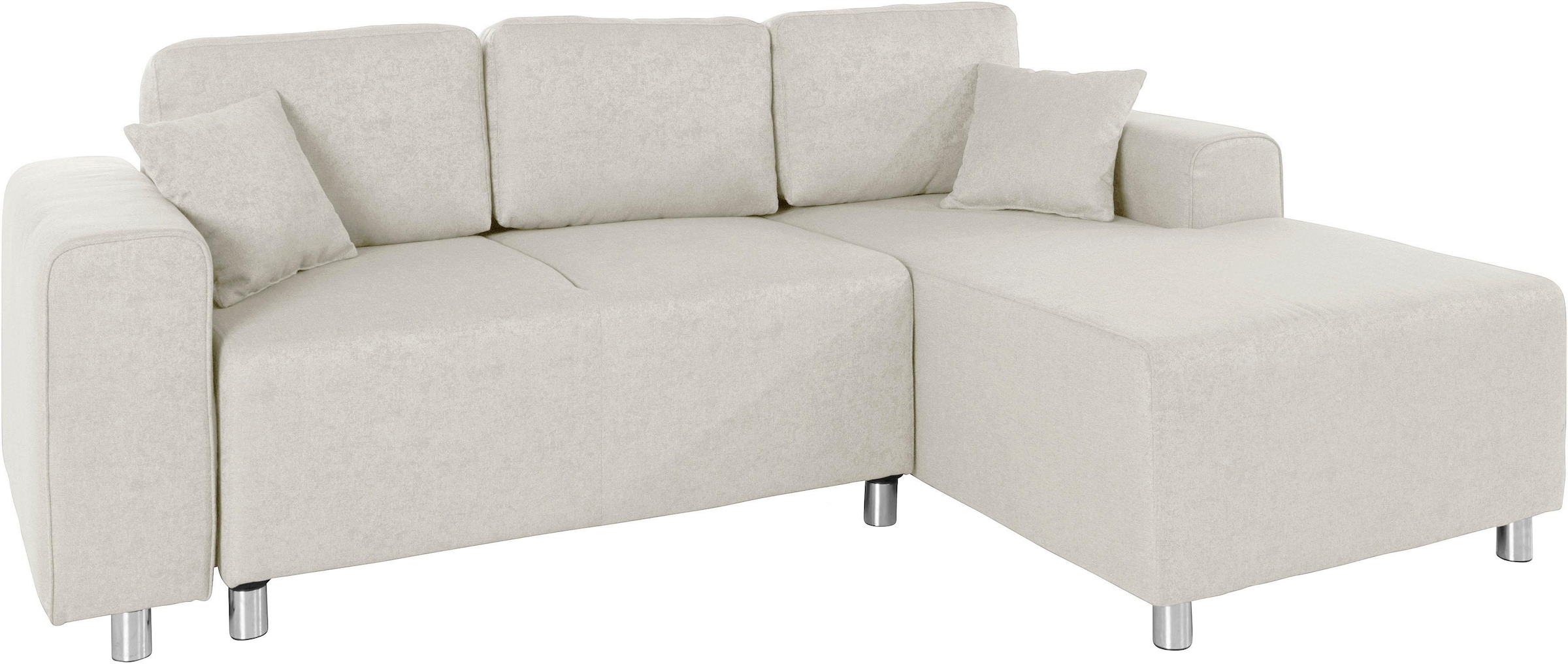 Guido Maria Kretschmer Home&Living Ecksofa »Györ«, L-Form, wahlweise mit Bettfunktion und Bettkasten incl. 2 Zierkissen
