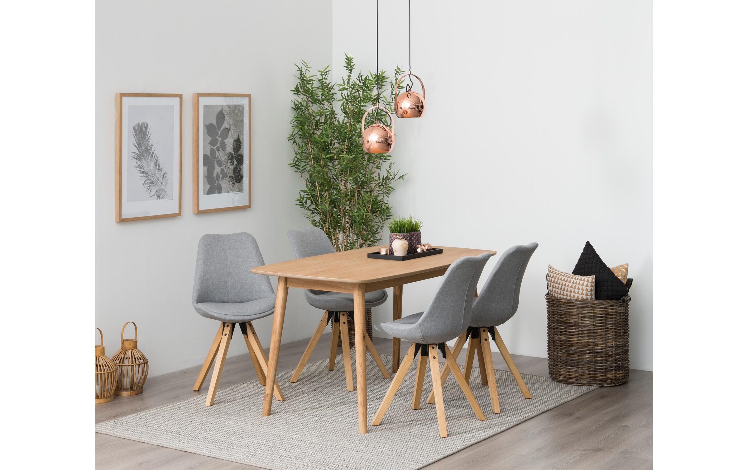 Nagano Rectangular Dining Table - Oak, Oak
