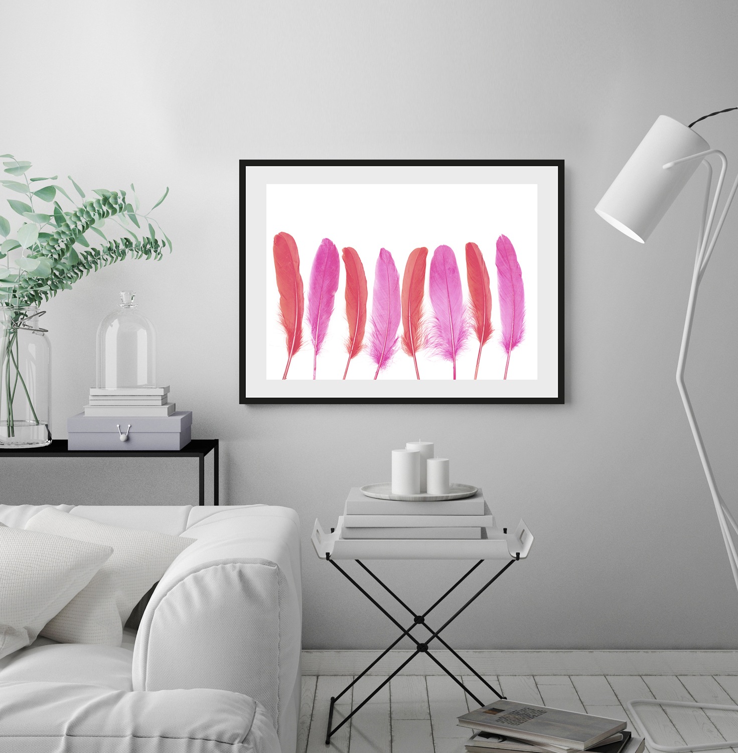 queence Bild "Ulla" Federn  Kunst