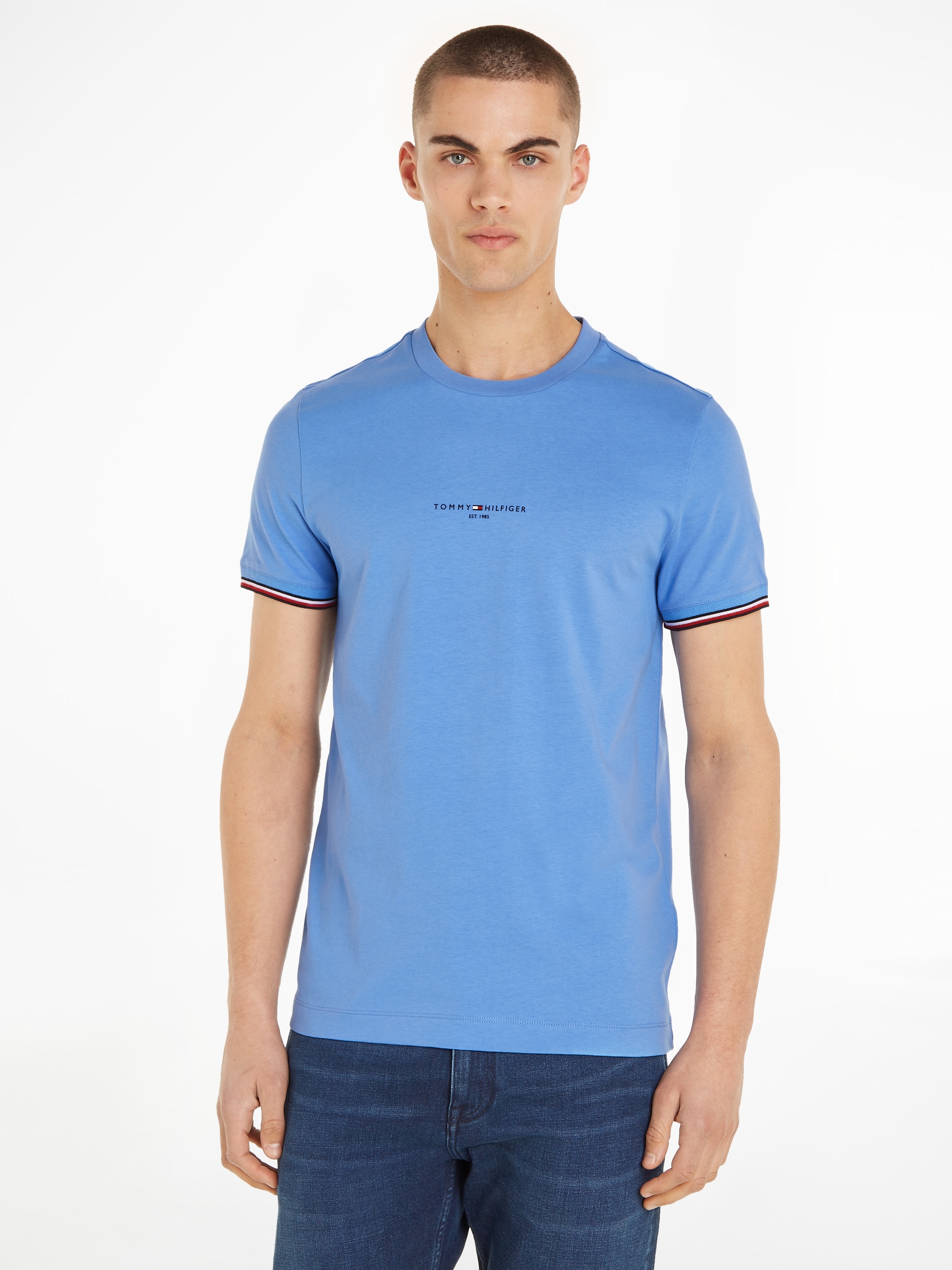 Tommy Hilfiger T-Shirt TEE« online TIPPED »TOMMY | kaufen Jelmoli-Versand LOGO