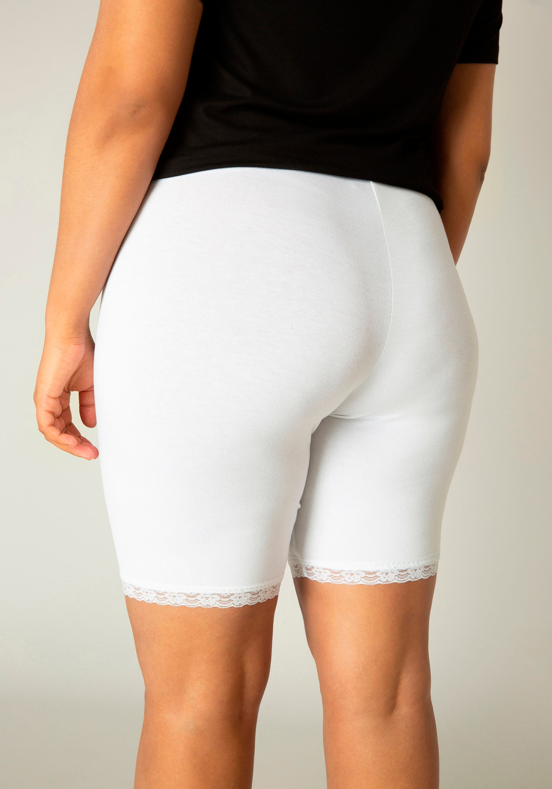 Base Level Curvy Radlerhose »Ava«, mit Spitzenkante