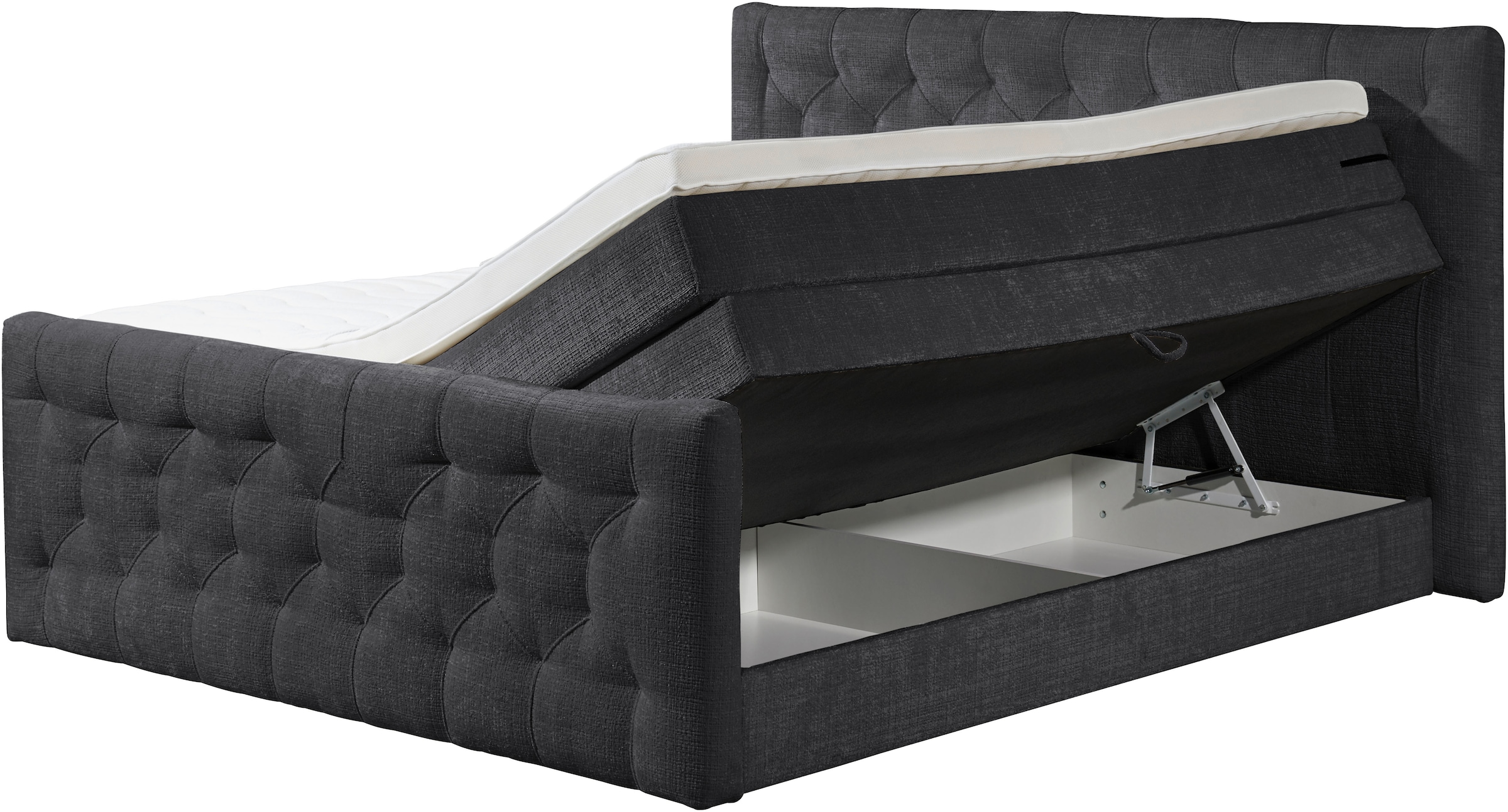 ED EXCITING DESIGN Boxspringbett »"Cashfield"! Topseller inkl. zwei Bettkästen & Topper«, erhältlich in den Grössen 160x200cm und 180x200cm