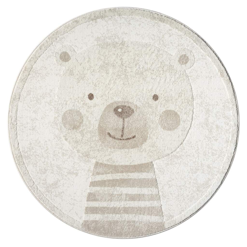 Carpet City Kinderteppich »MARA710«, rund, 11 mm Höhe, Kinderzimmer, Kurzflor,robust,Tiere, Spielzimmer