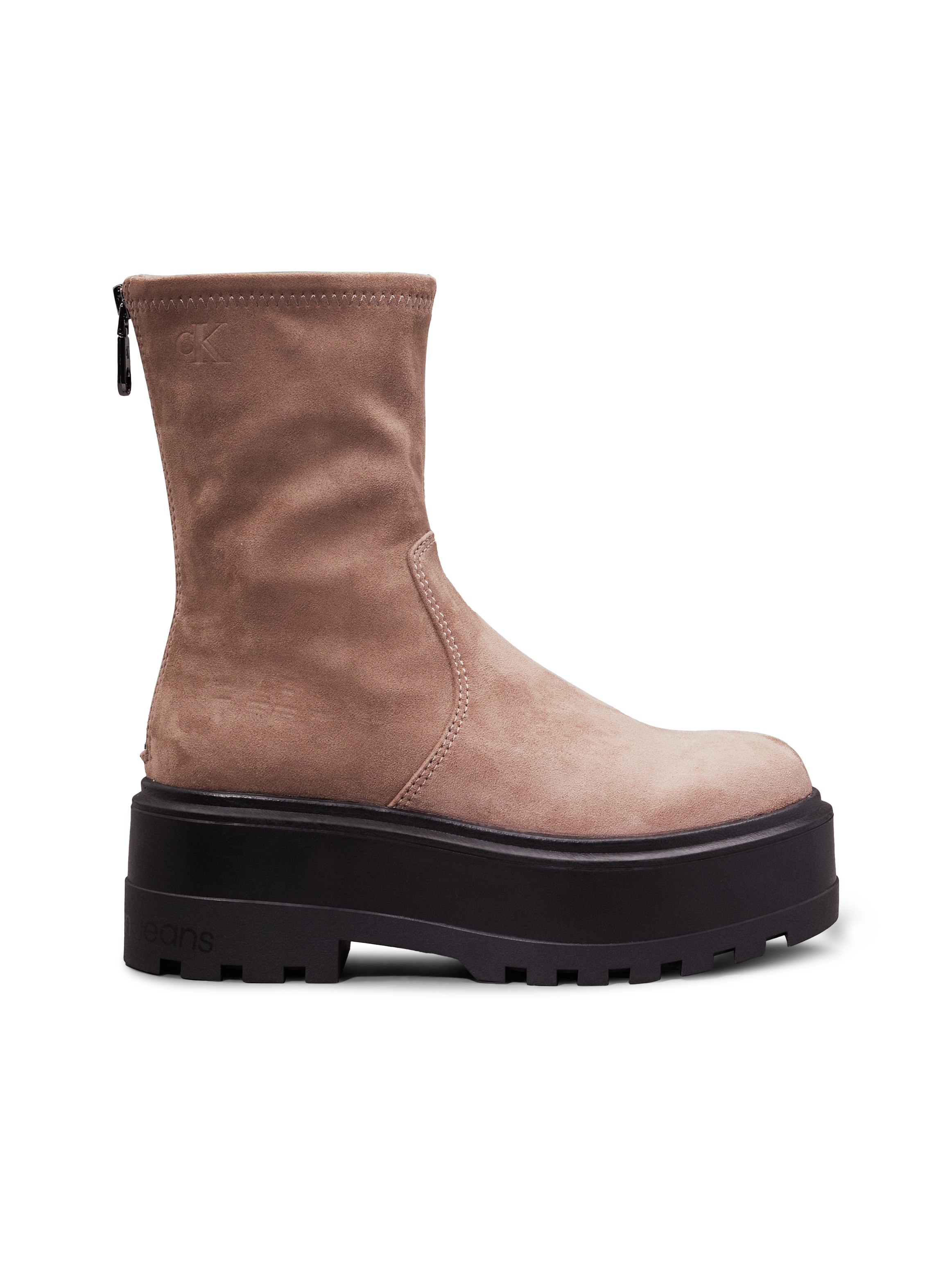Calvin Klein Jeans Stiefelette »FLATFORM ZIP MG SS«, Plateau, Herbstmode, Boots, mit praktischem Fersenreissverschluss