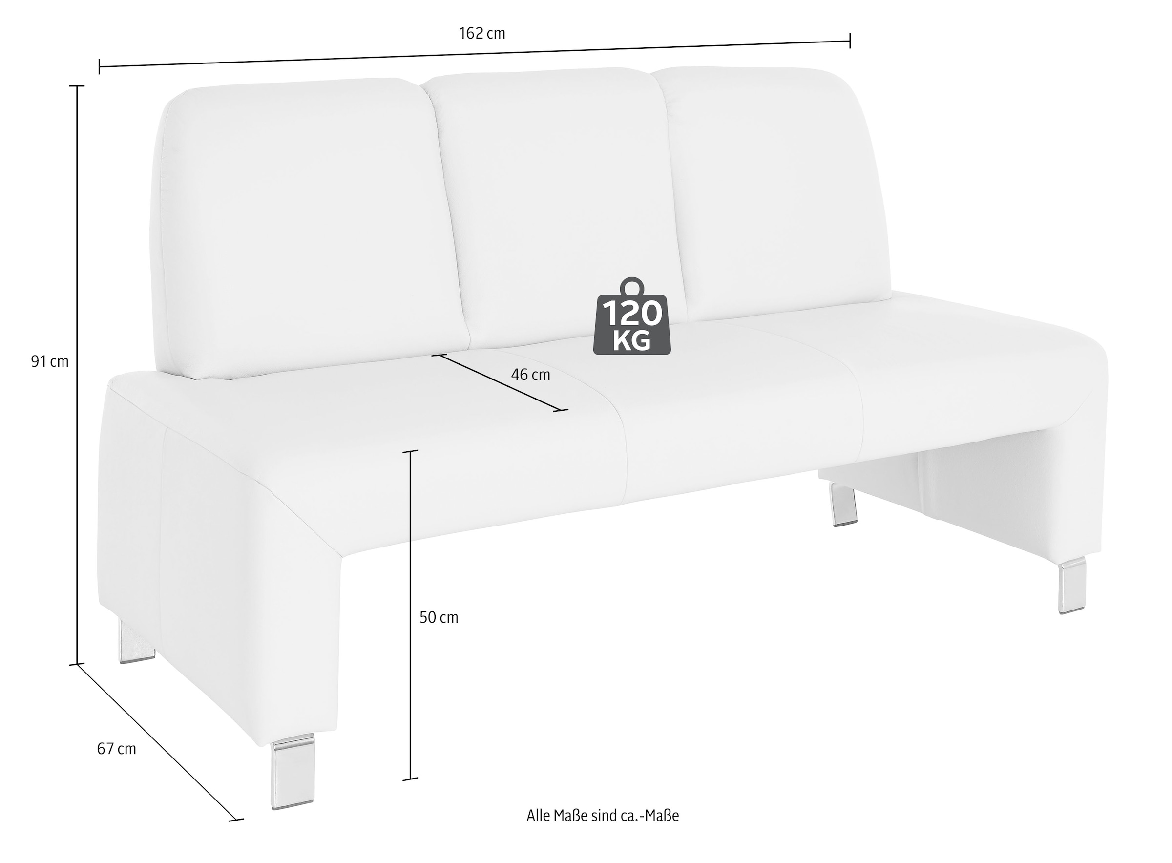 exxpo - sofa fashion Polsterbank »Intenso«, Frei im Raum stellbar