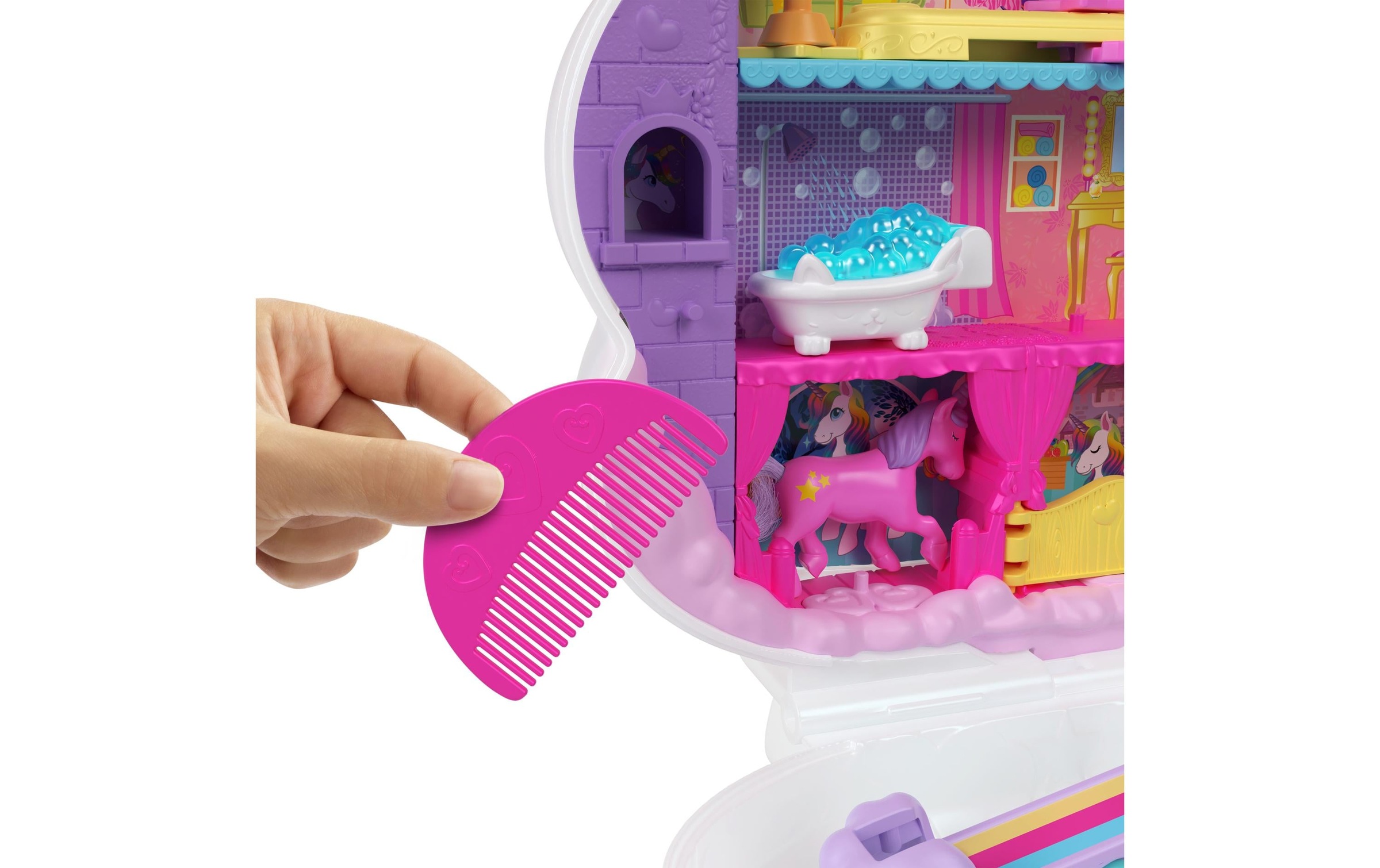 Polly Pocket Spielfigur »Einhorn Haarspiel Schatulle«