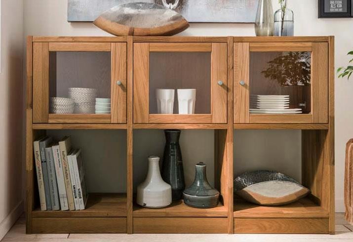 Home affaire Sideboard "Ecko" aus massiver Wildeiche, Breite 136 cm