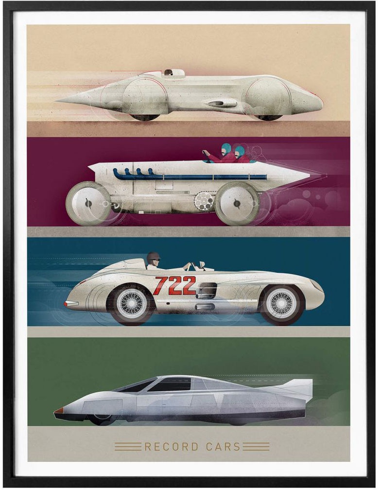 Wall-Art Poster Wandposter | Bild, Retro St.), Wandbild, Auto Poster, (1 »Vintage Autos, Jelmoli-Versand online shoppen Rennwagen«