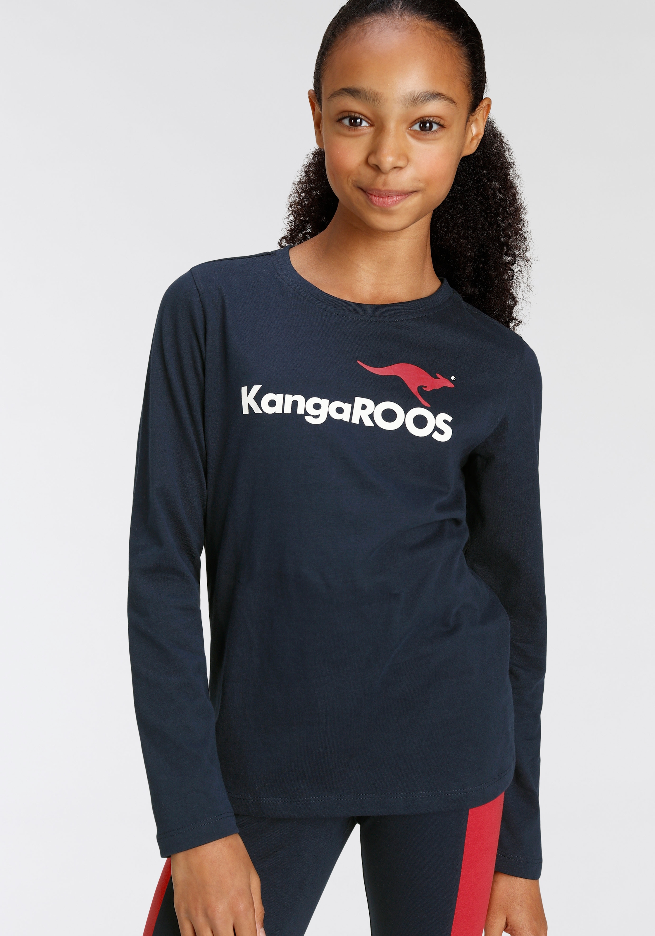 ✵ KangaROOS Langarmshirt »Basic Logo« Jelmoli-Versand günstig | kaufen