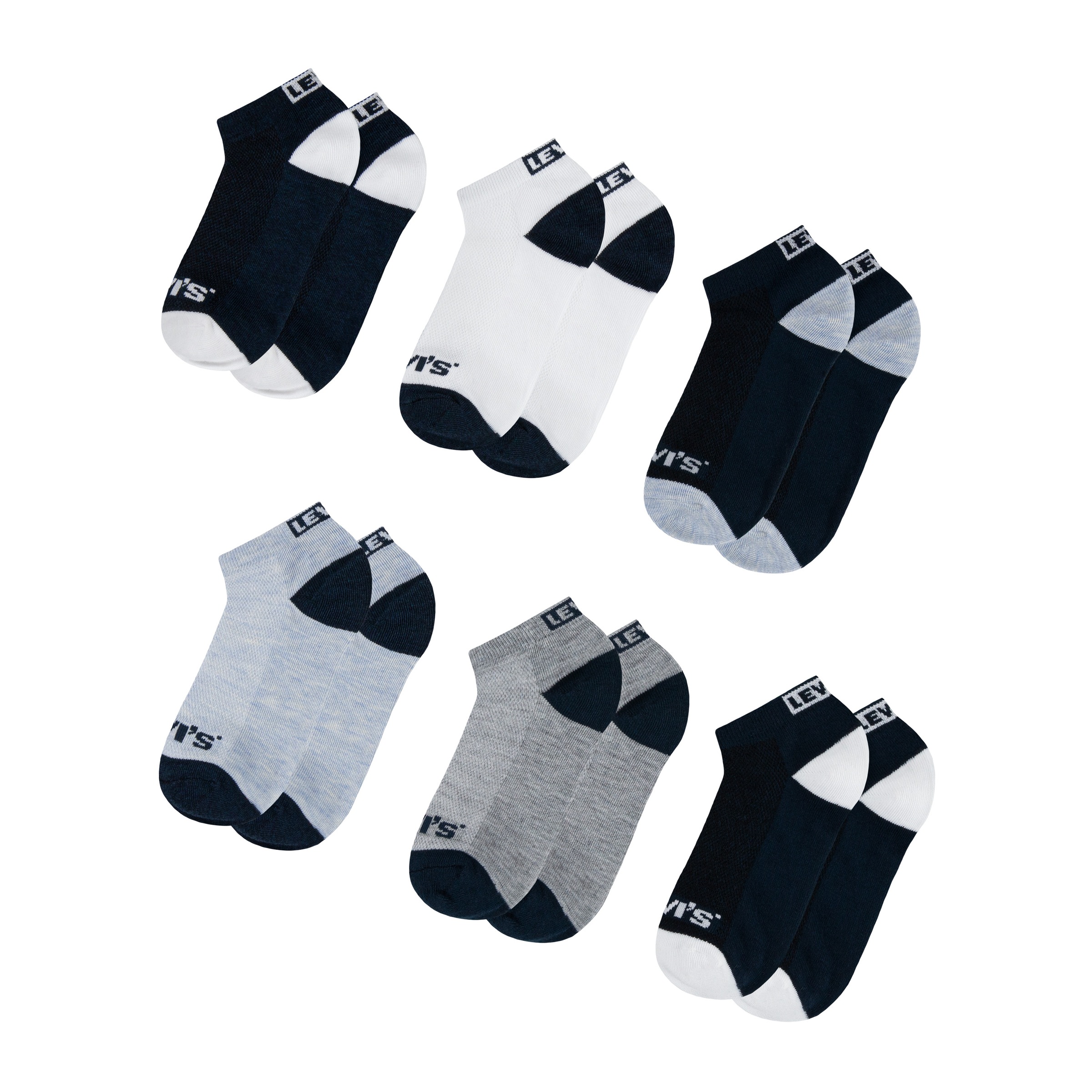 Levi's® Kids Kurzsocken »LHN BOX TAB LOW CUT 6PK MarkeL« Packung, 6 Stk. tlg. UNISEX