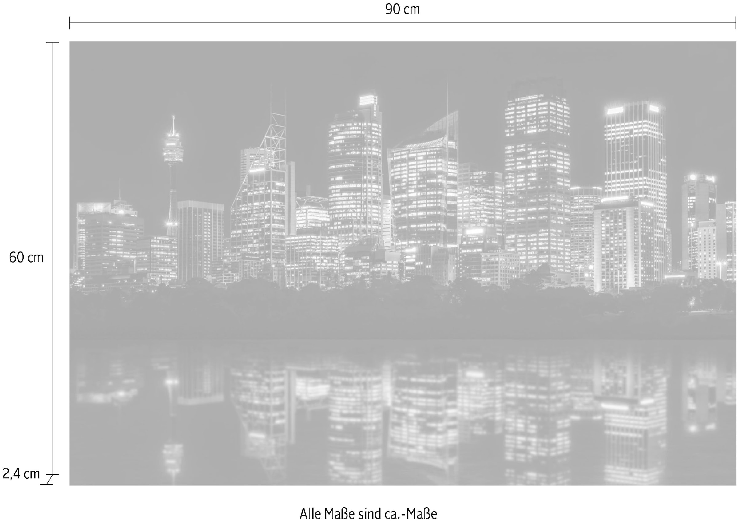 queence Acrylglasbild »Hochhäuser«, Skyline-Gebäude-Städte-Amerika-Bilder von Amerika-New York-Schwarz-Weiss, Fine Art-Print in Galeriequalität