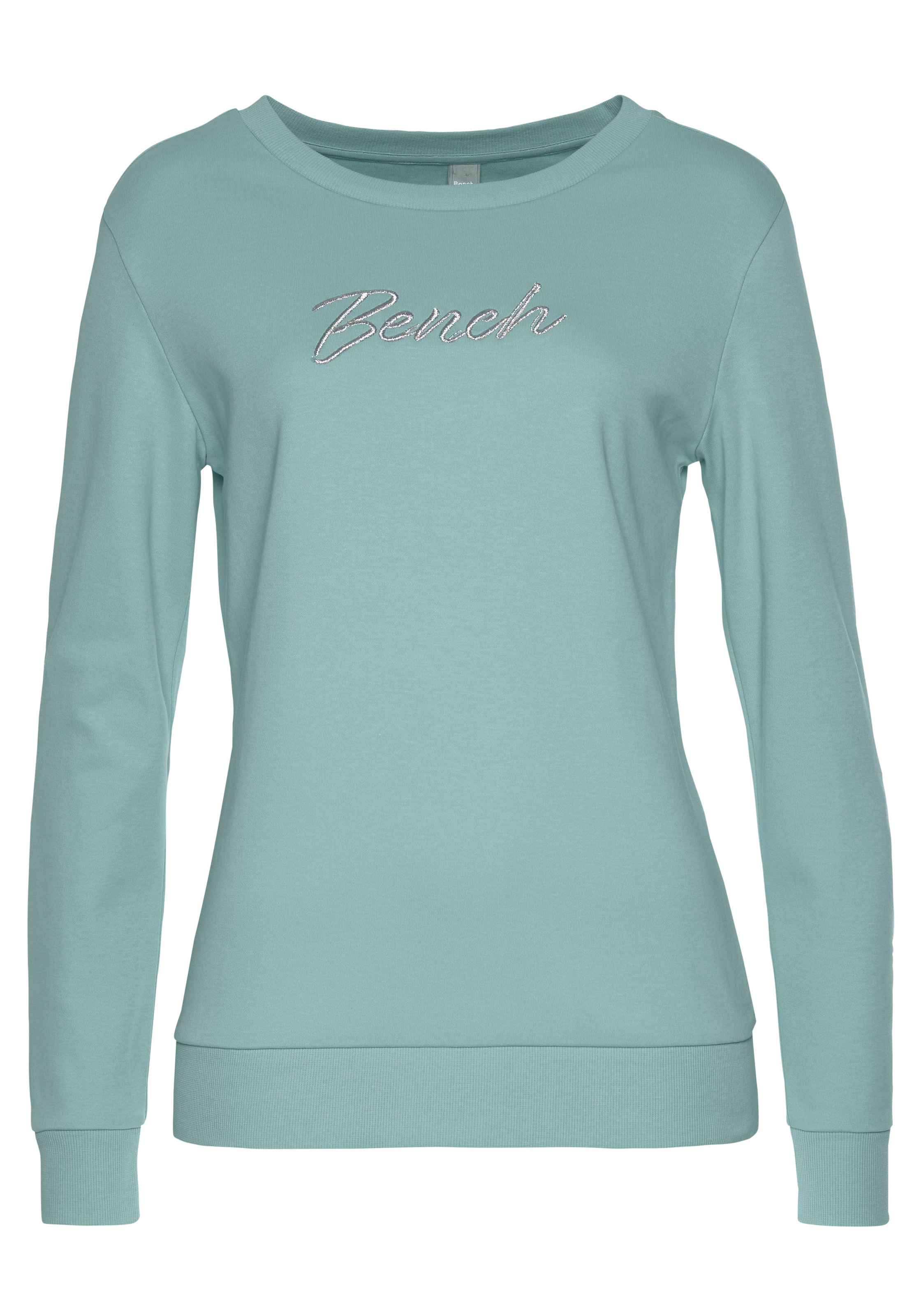 Bench. Loungewear Sweatshirt, mit glänzender Logostickerei, Loungewear, Loungeanzug