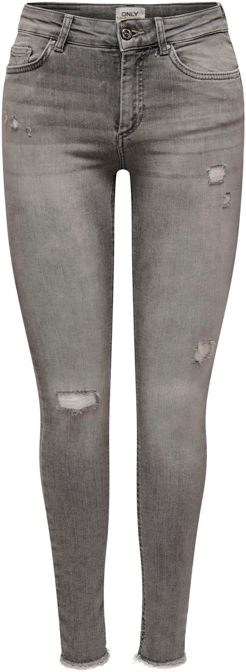 ONLY Skinny-fit-Jeans »ONLBLUSH MID SK AK RW DST DNM REA724NOOS«, mit Destroyed Effekt