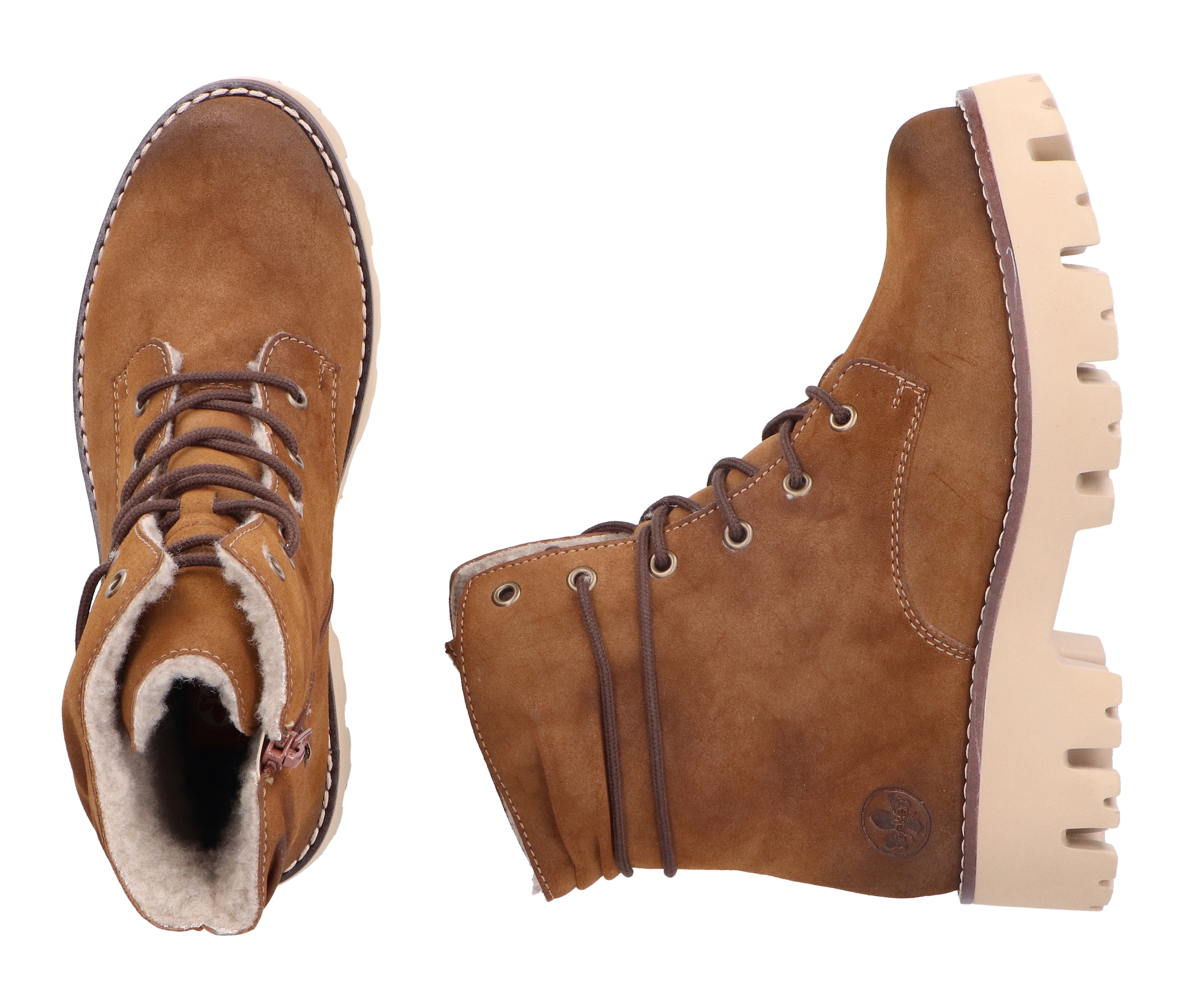 Rieker Winterstiefelette, Schnürboots, Winterboots, Profilsohle, mit Innenreissverschluss