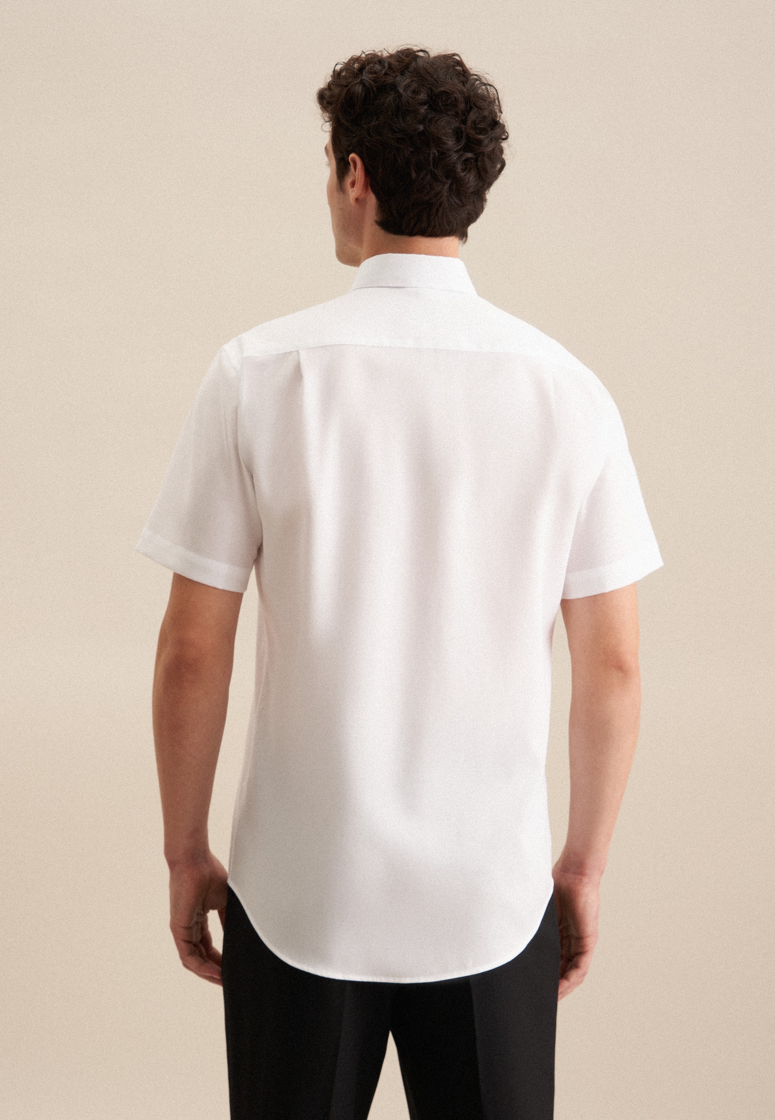seidensticker Businesshemd »Regular«, Regular Kurzarm Button-Down-Kragen Struktur