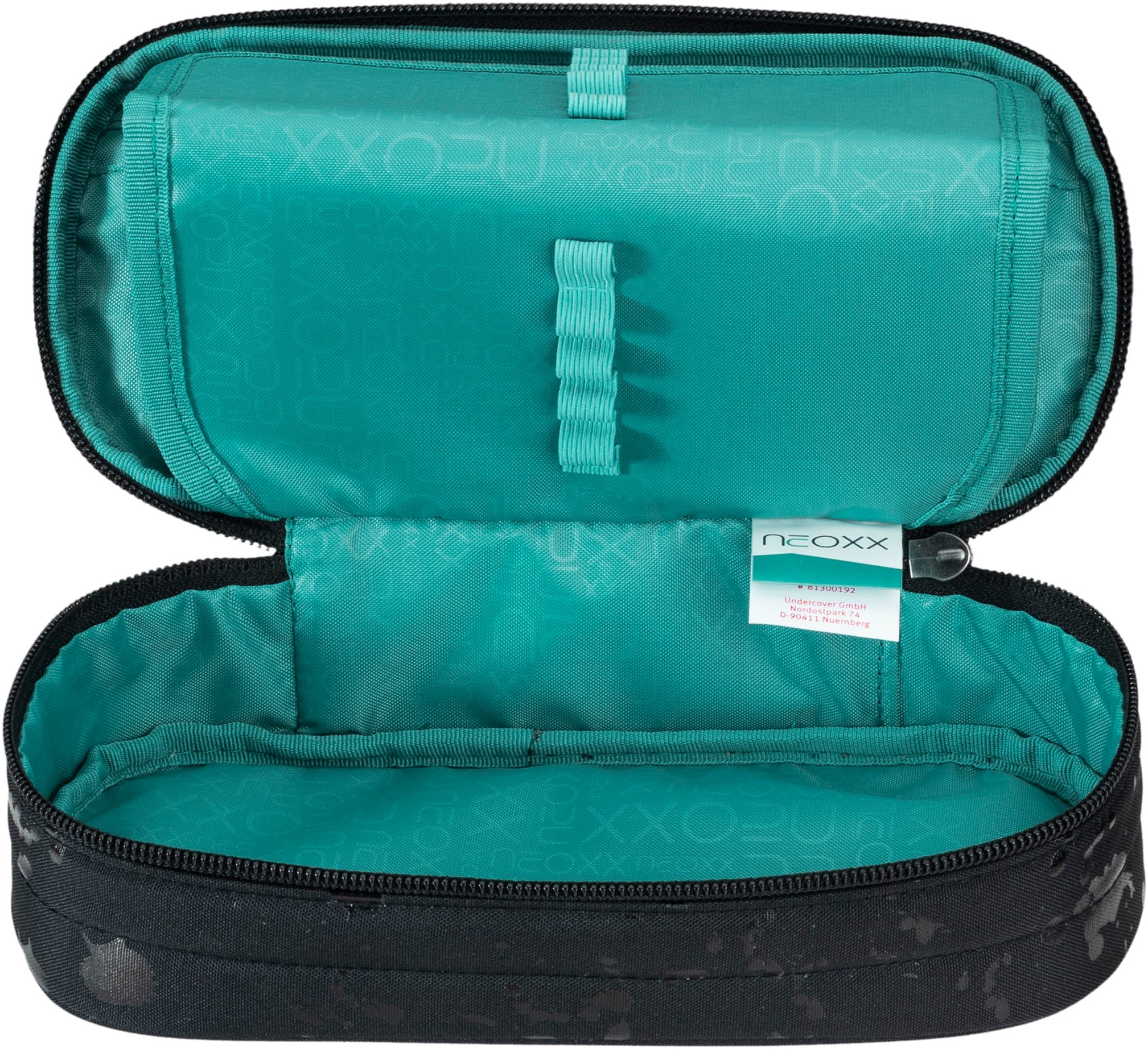 neoxx Schreibgeräteetui »Schlamperbox, Jump, Splash Black«, teilweise aus recyceltem Material