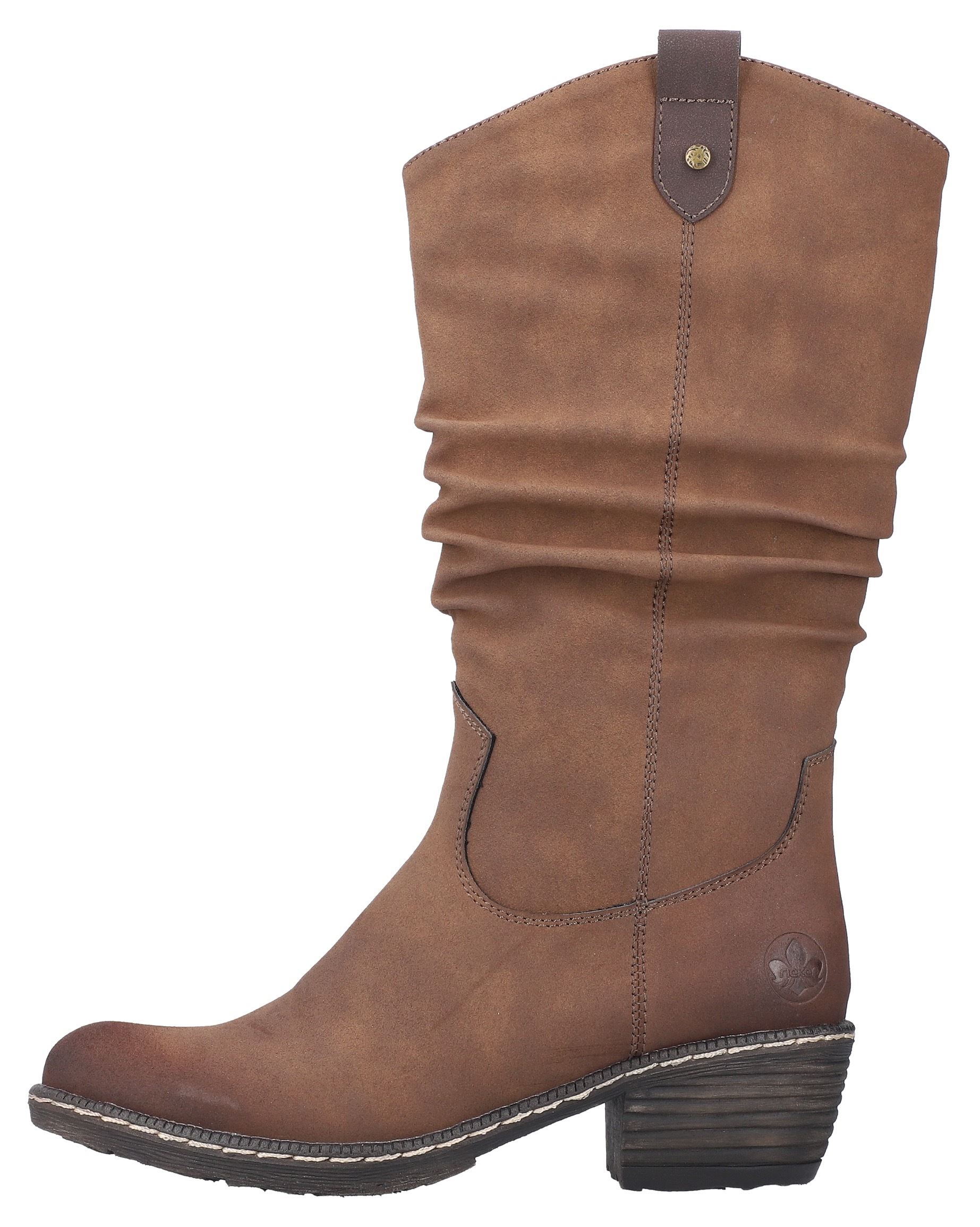 Rieker Westernstiefel, Cowboystiefel, Blockabsatz, mit Innenreissverschluss
