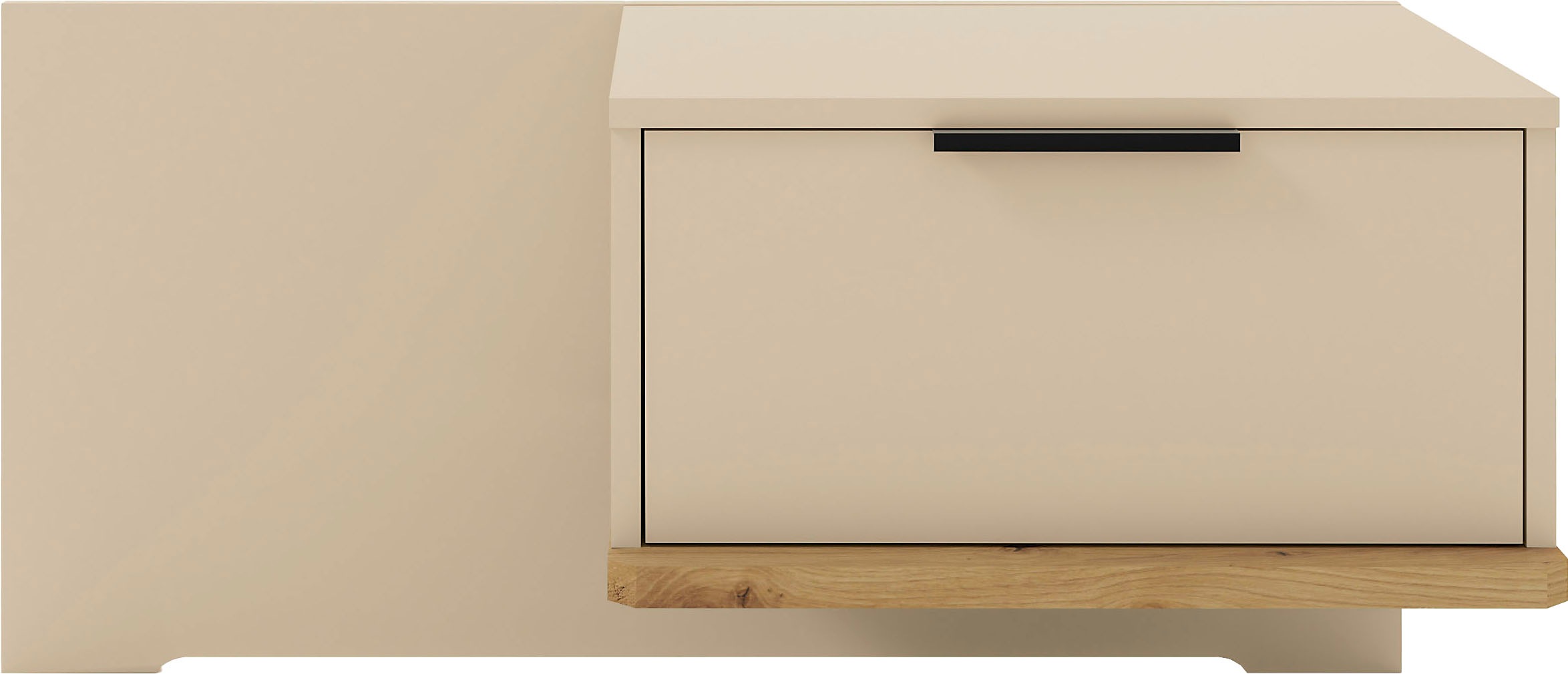 Musterring Nachtschrank "Isabelle" verschiedene Farben, Unterboden in Eiche, Maße B50/90 x H43 x T47 cm